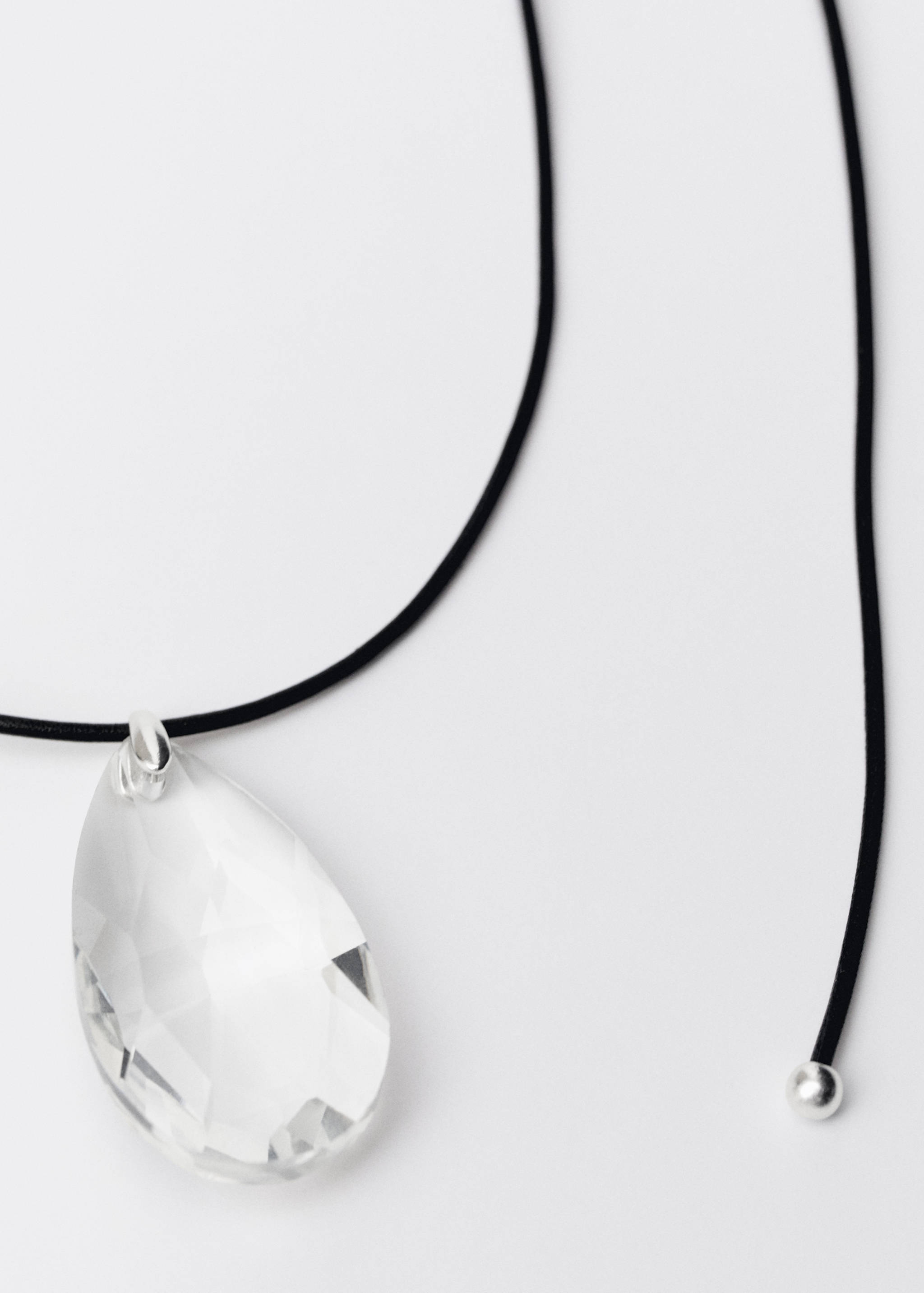 Crystal pendant leather necklace - Details of the article 1