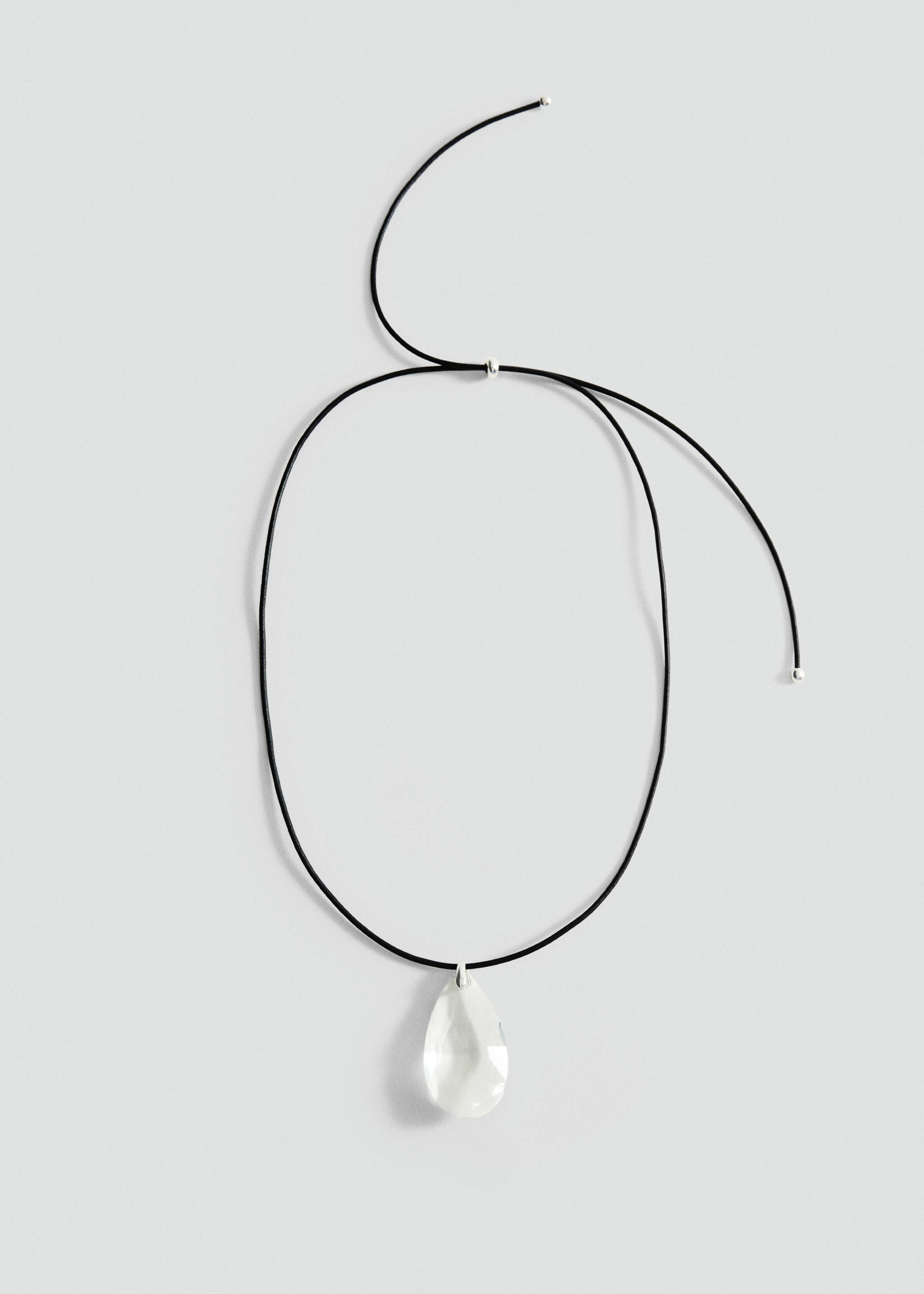 Collar piel colgante cristal - Artículo sin modelo