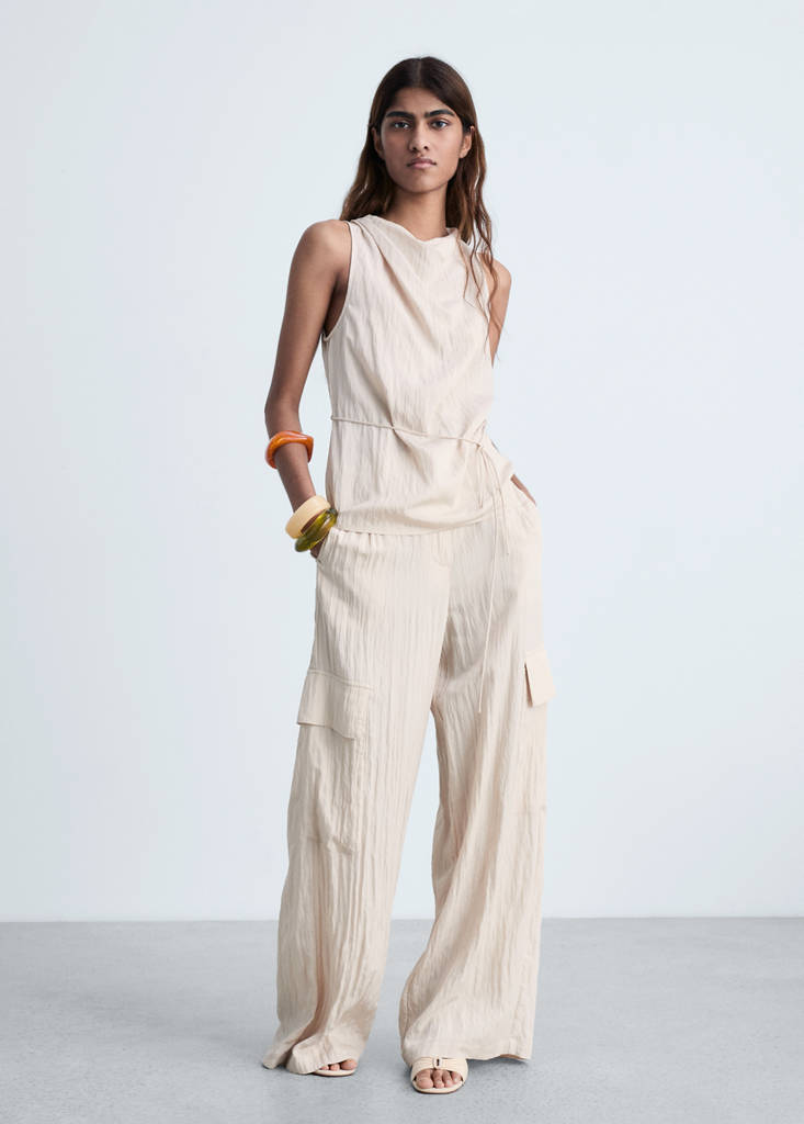 Textured bow top — Sand