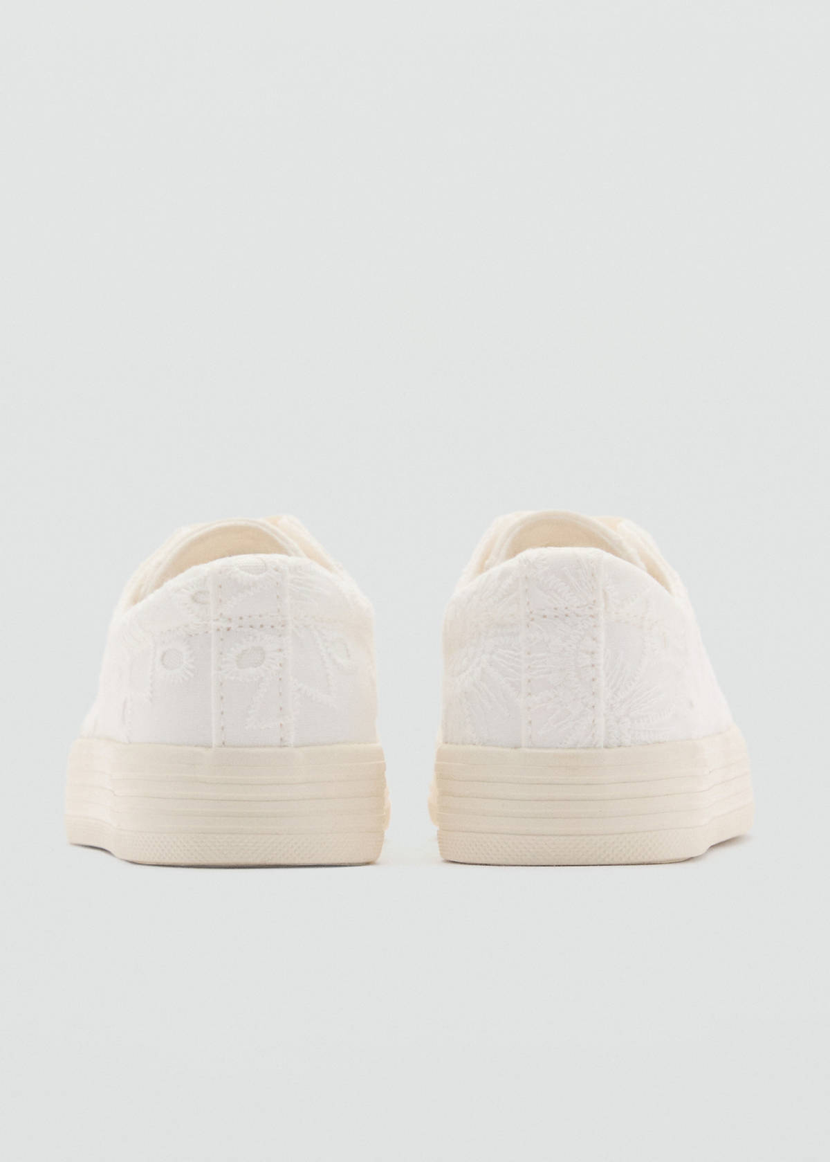 Embroidered sneakers — White