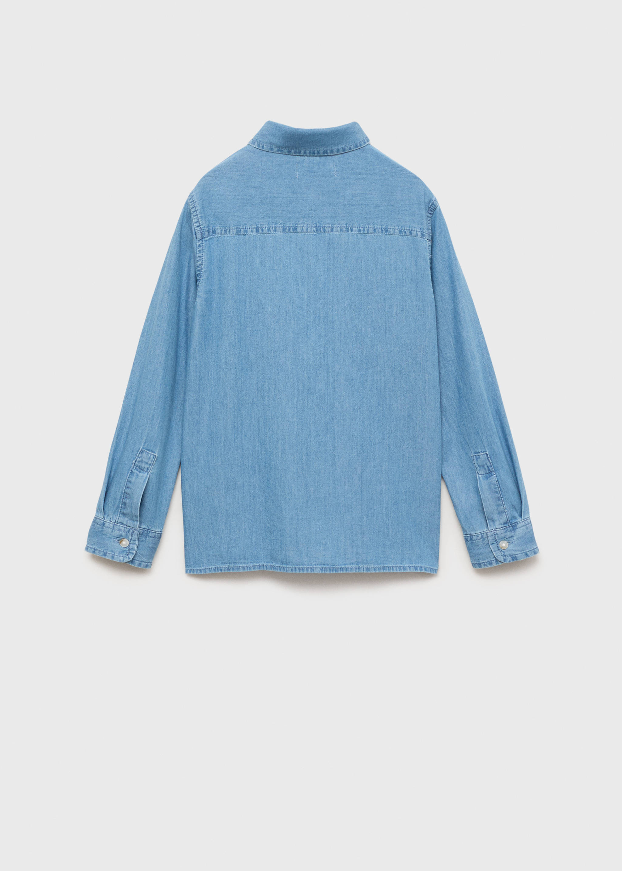 Denim shirt with polo collar - Reverse of the article