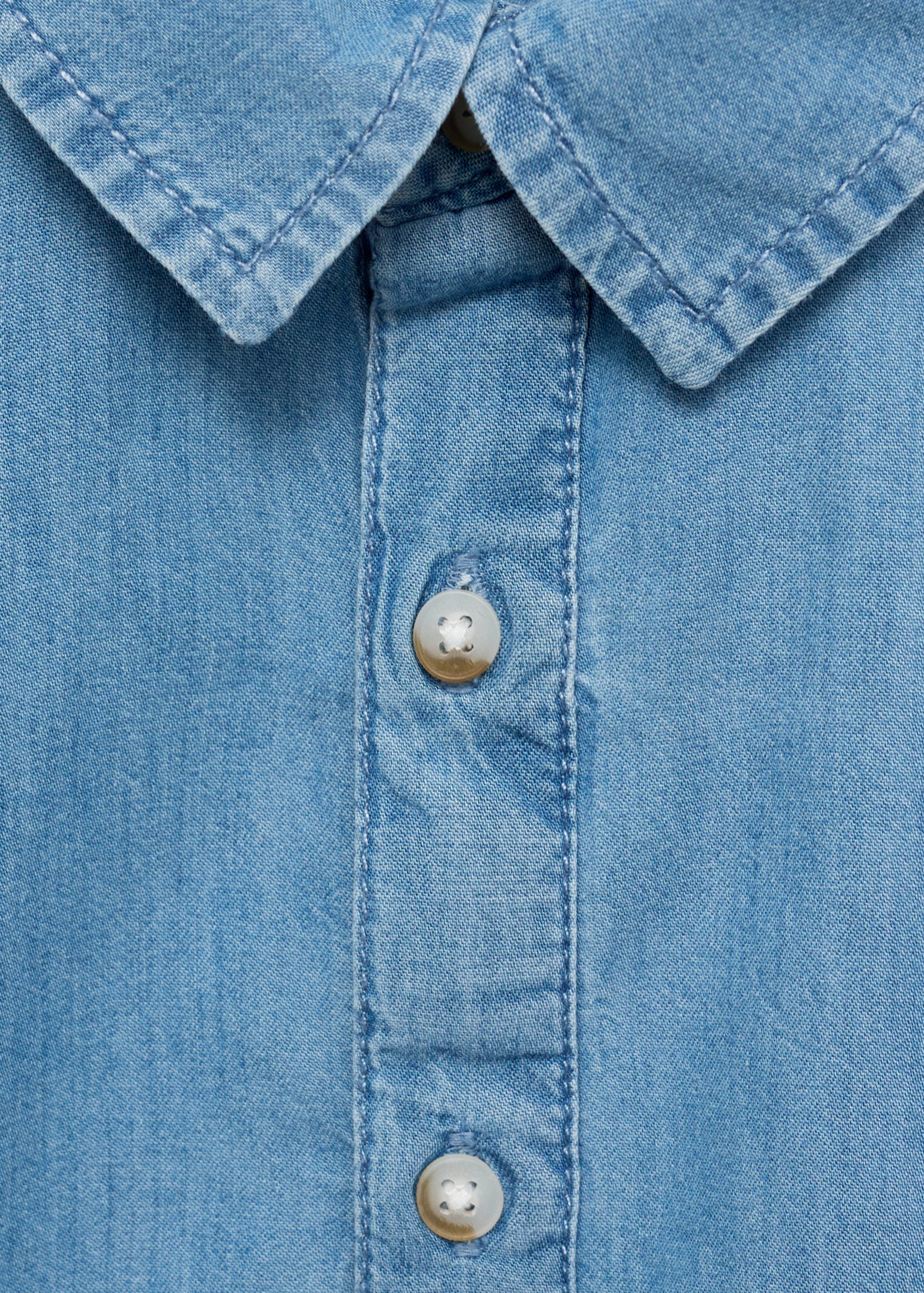Denim shirt with polo collar - Details of the article 8