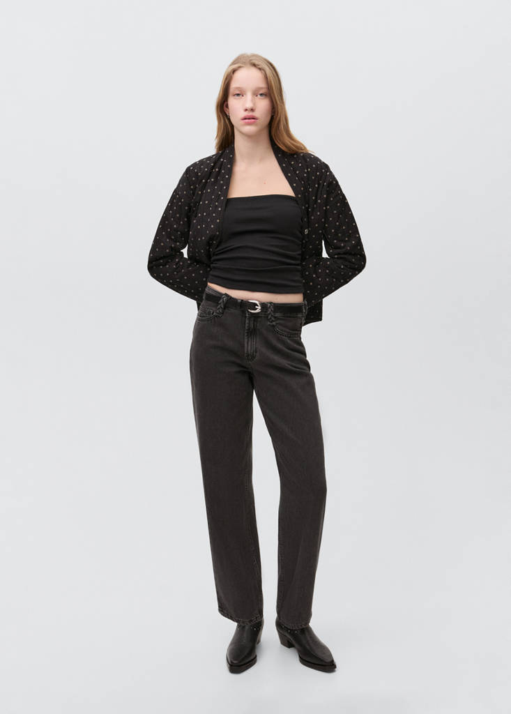 Ponte bandeau top — Black