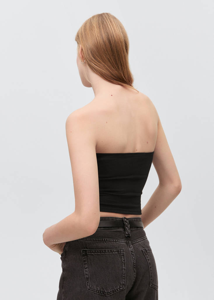 Ponte bandeau top — Black
