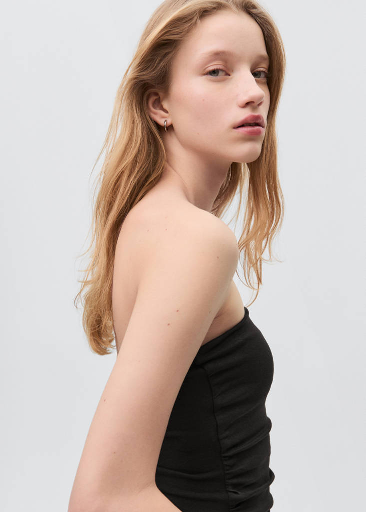 Ponte bandeau top — Black