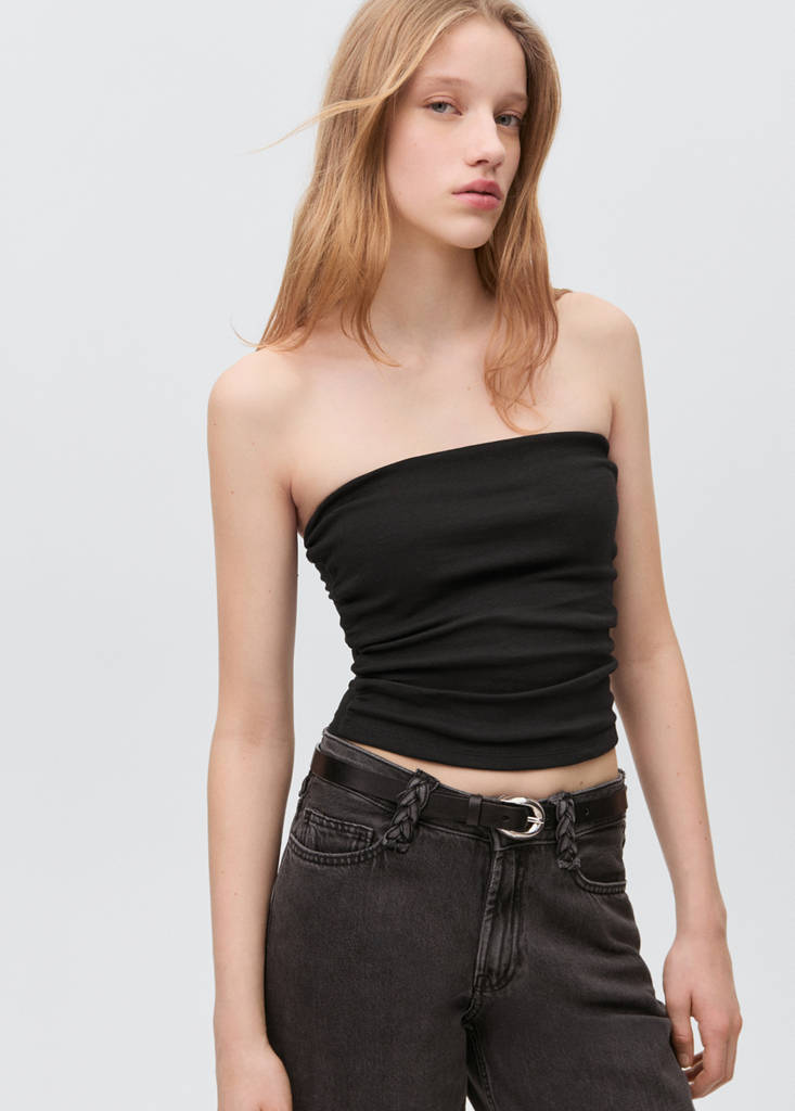 Ponte bandeau top — Black