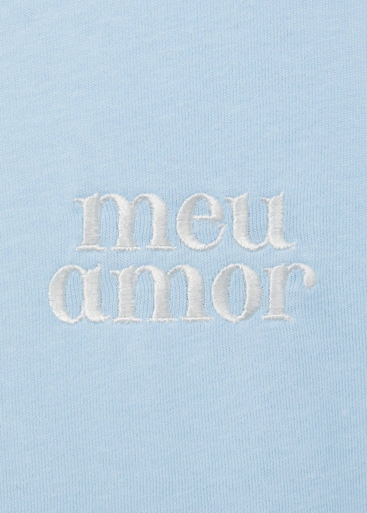Message cotton T-shirt — Blue