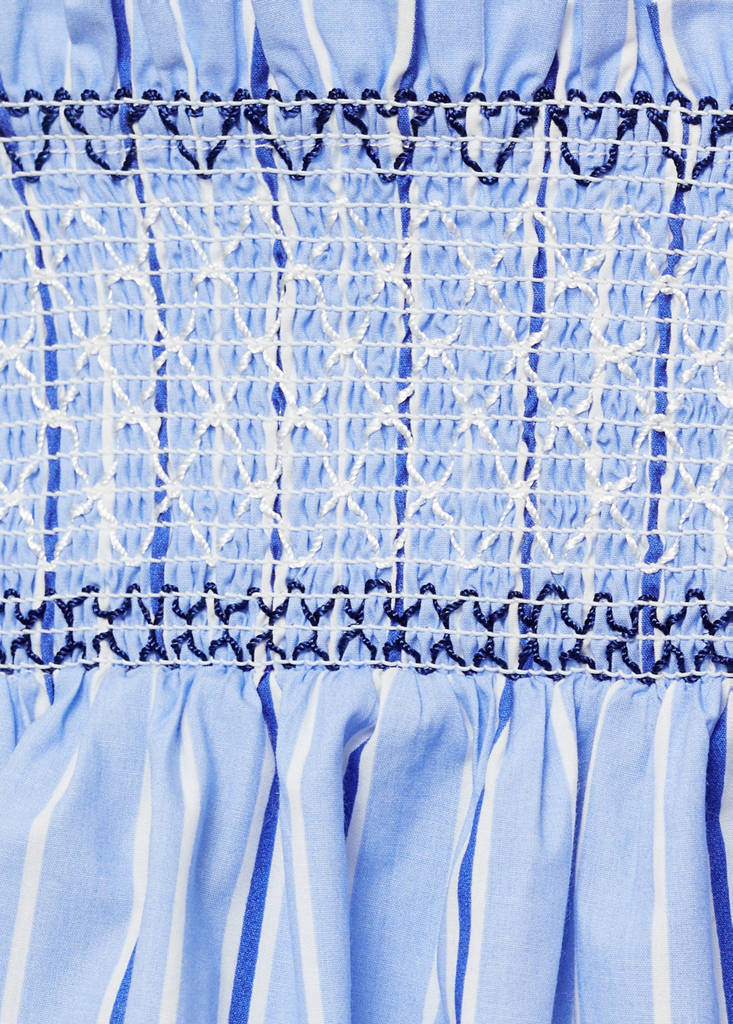 Short pleated skirt — Blue