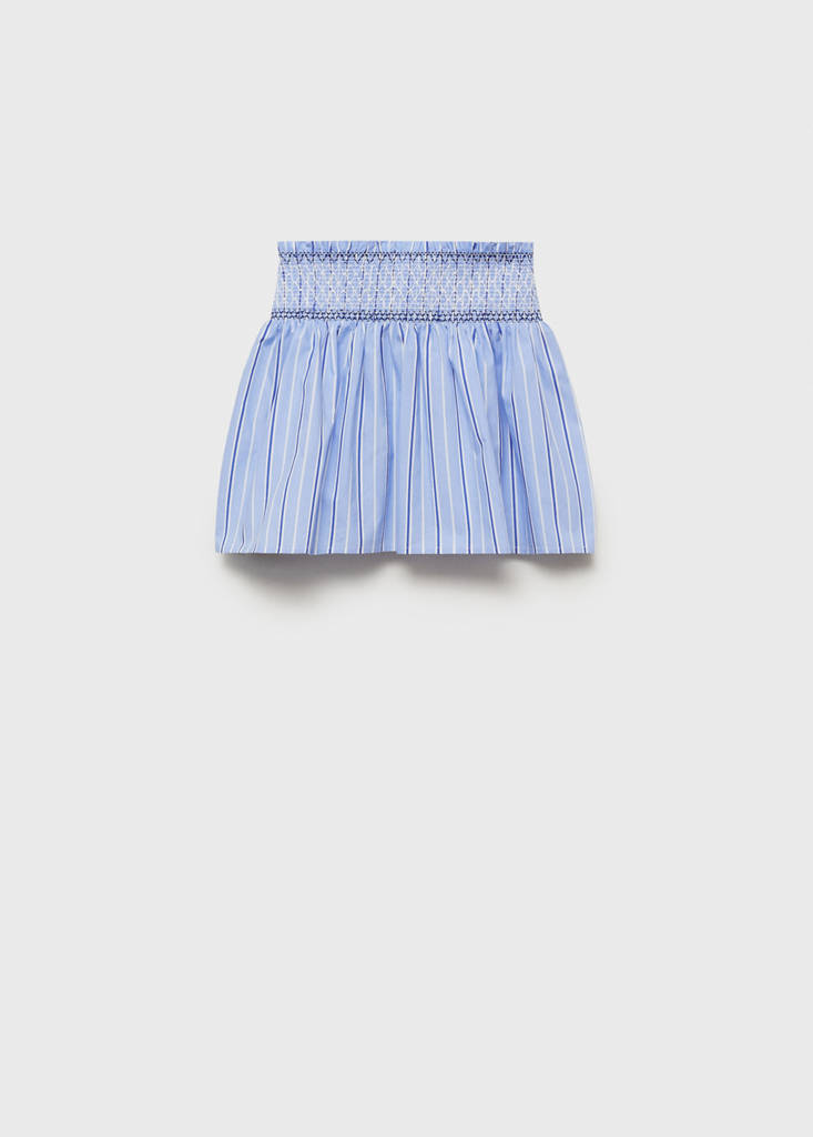 Short pleated skirt — Blue