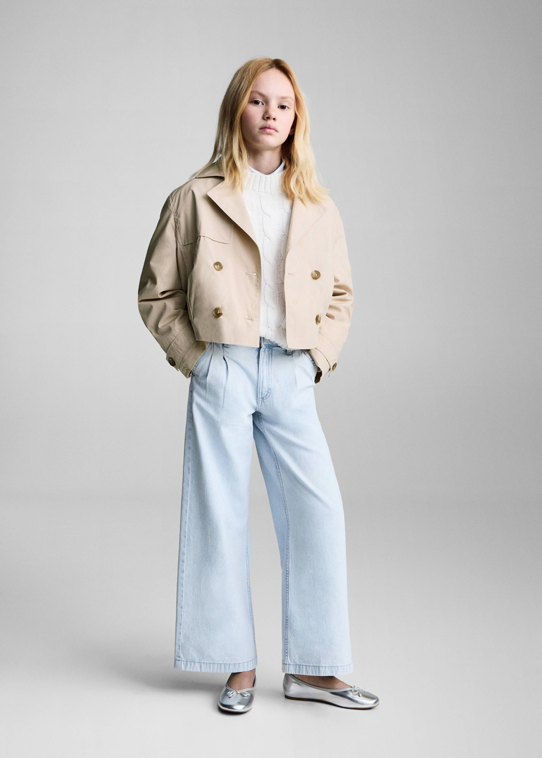 Veste crop double boutonnage - Plan général