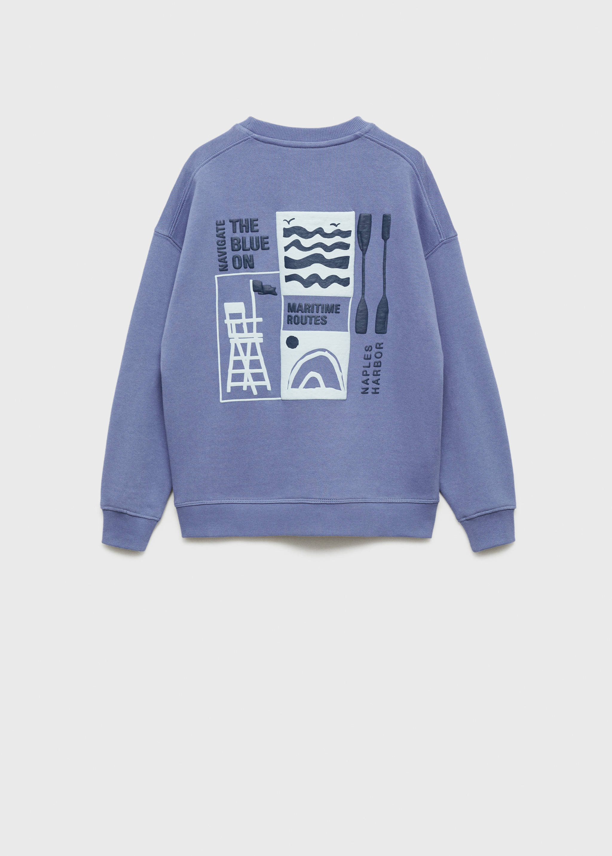 Printed cotton sweatshirt - Reverse of the article