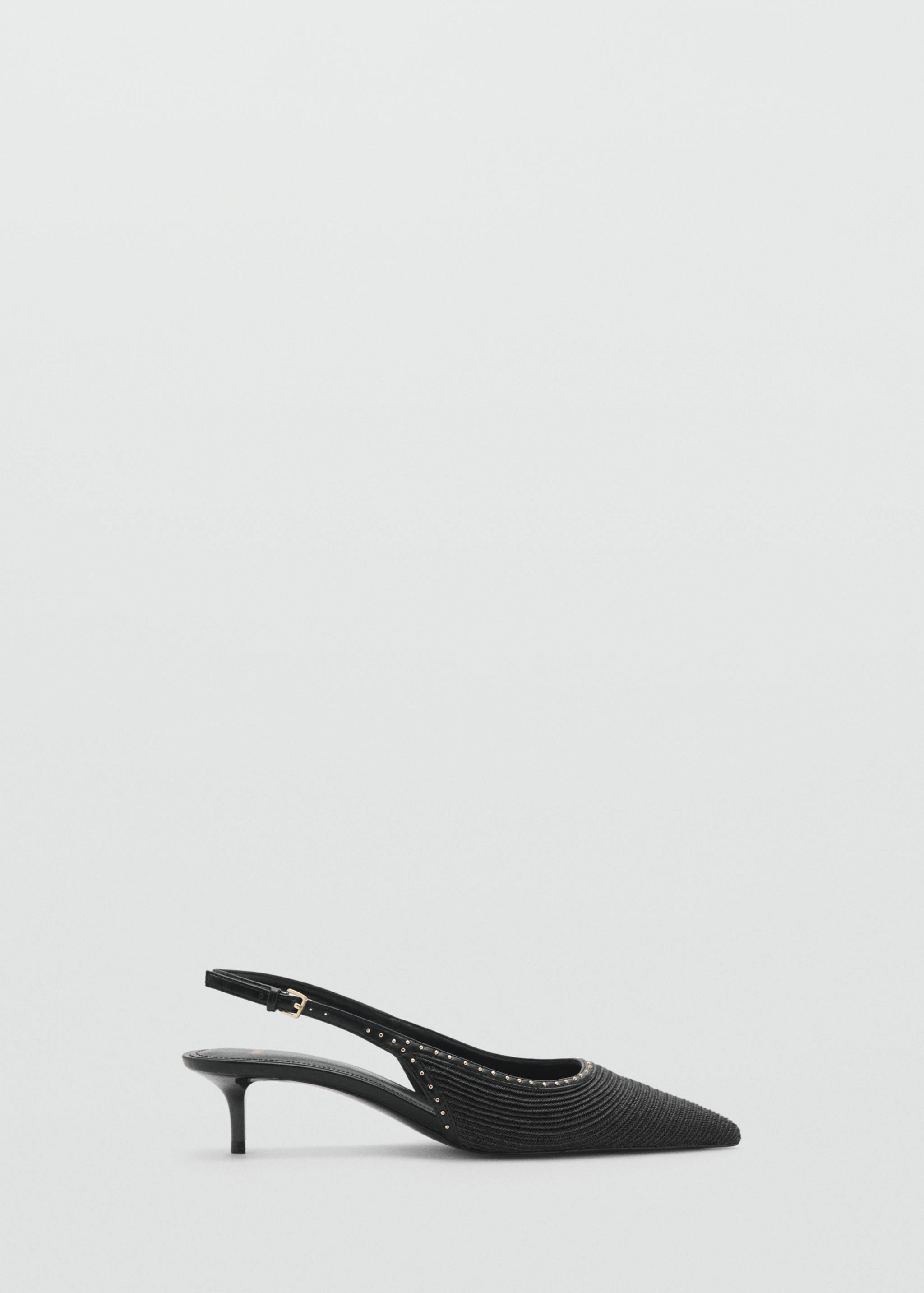 Natural fibre kitten-heel shoes - Article without model