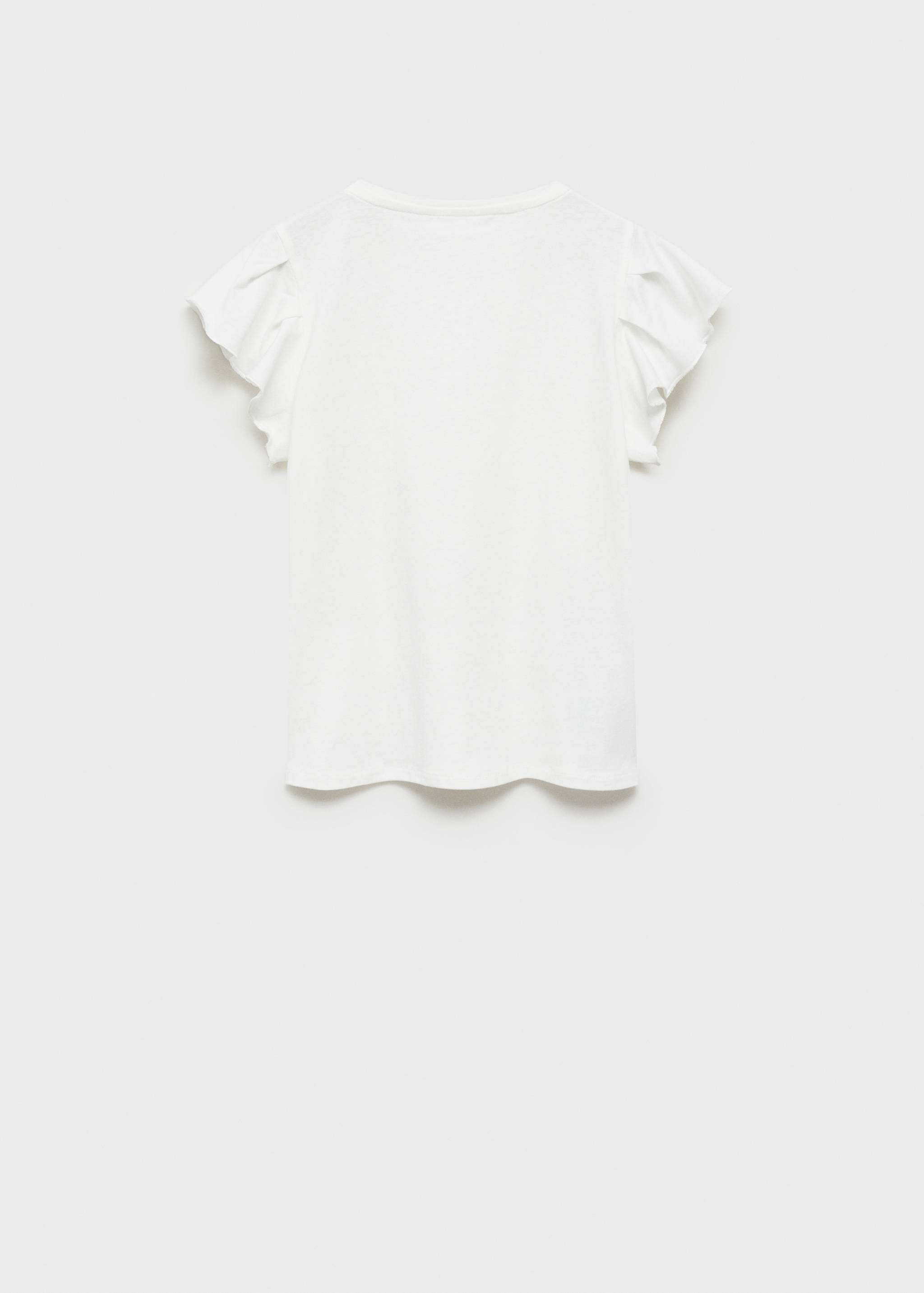 Short-sleeved ruffle t-shirt - Reverse of the article