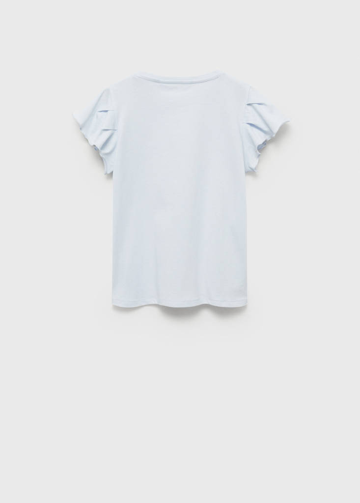 Short-sleeved ruffle t-shirt — Sky Blue