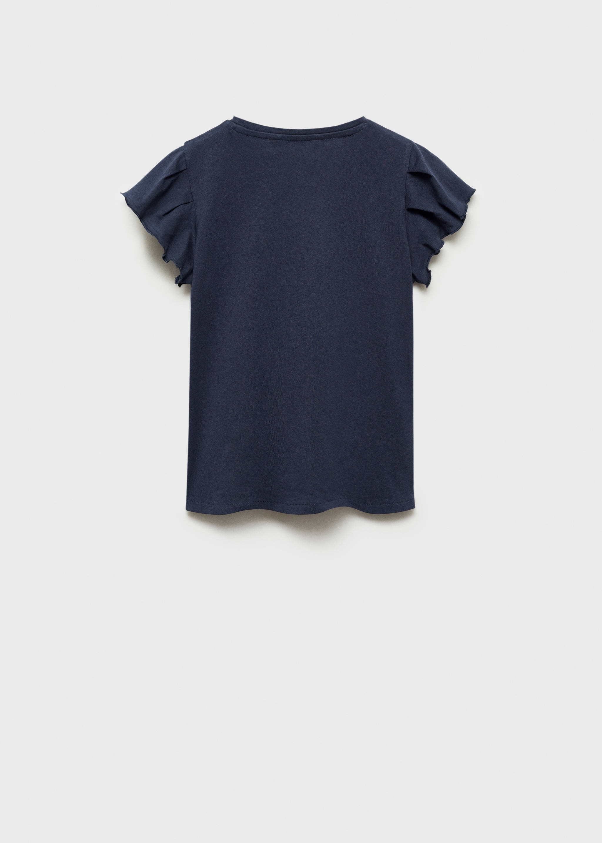 Short-sleeved ruffle t-shirt - Reverse of the article