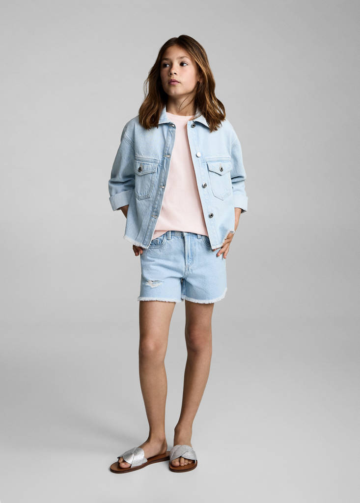 Short-sleeved ruffle t-shirt — Pink