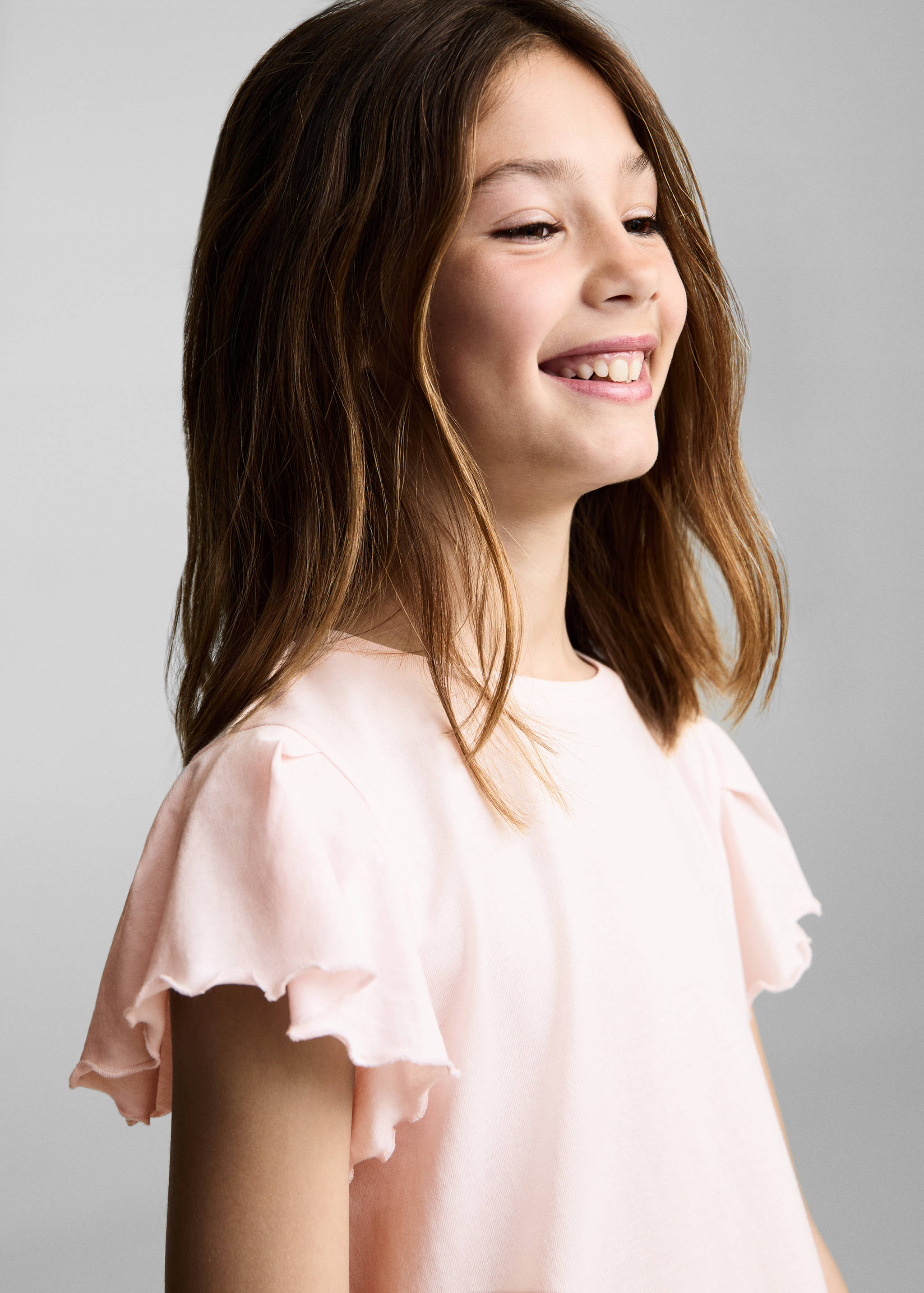 Short-sleeved ruffle t-shirt - Details of the article 1