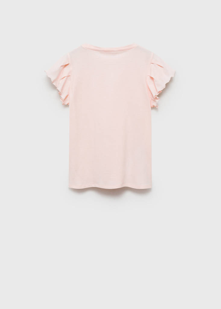 Short-sleeved ruffle t-shirt — Pink