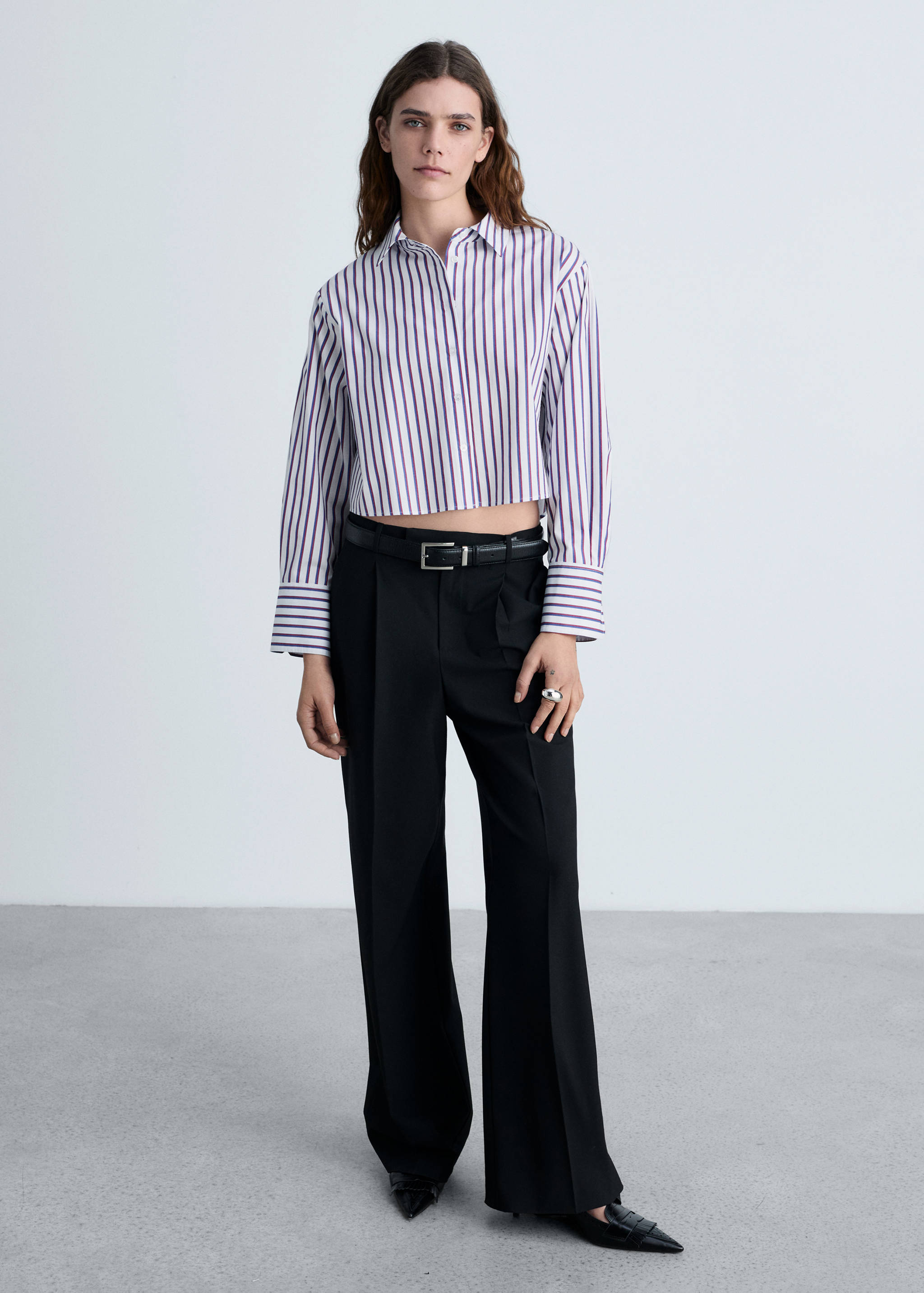 Striped cropped shirt - General plane