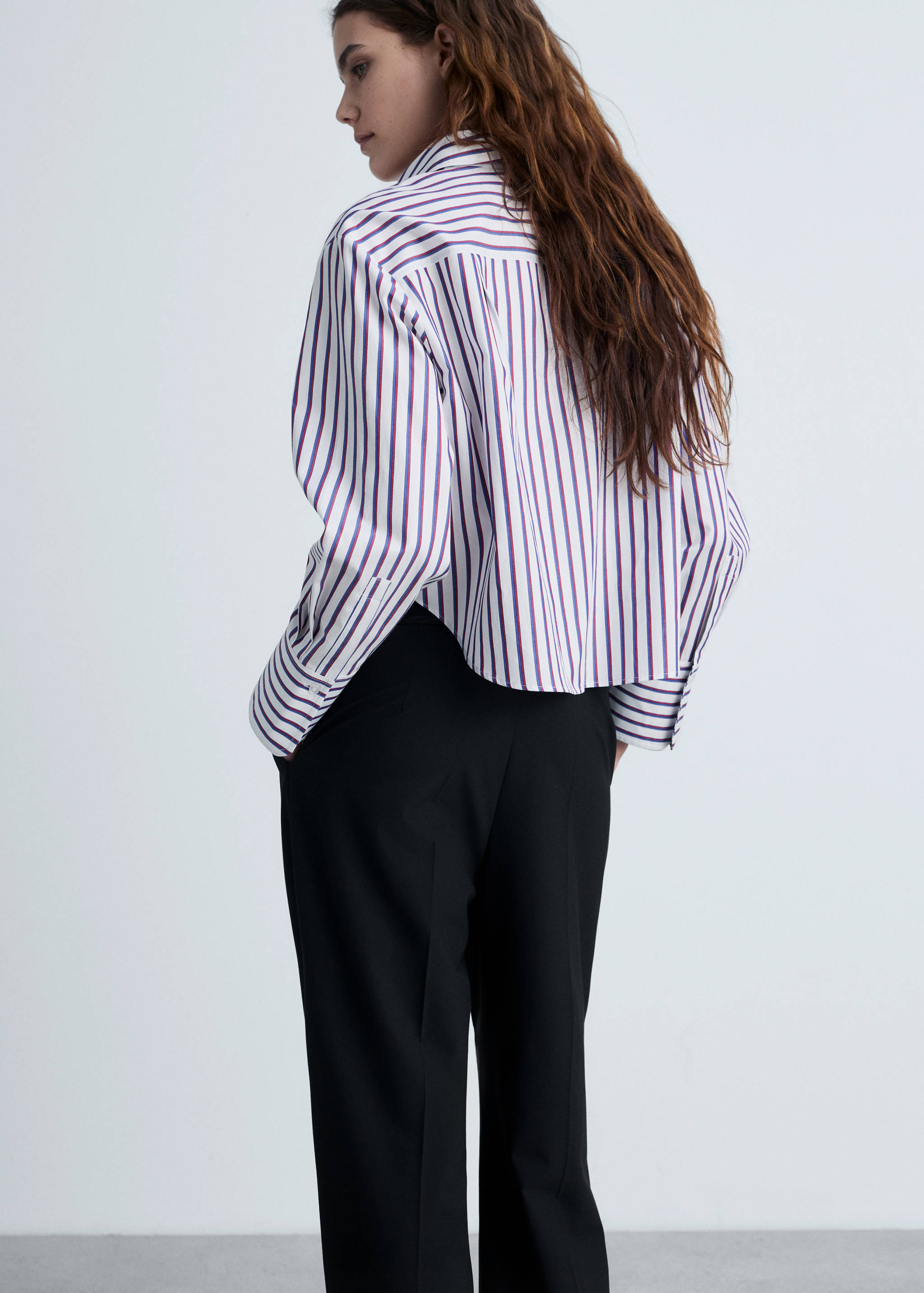 Striped cropped shirt - Reverse of the article