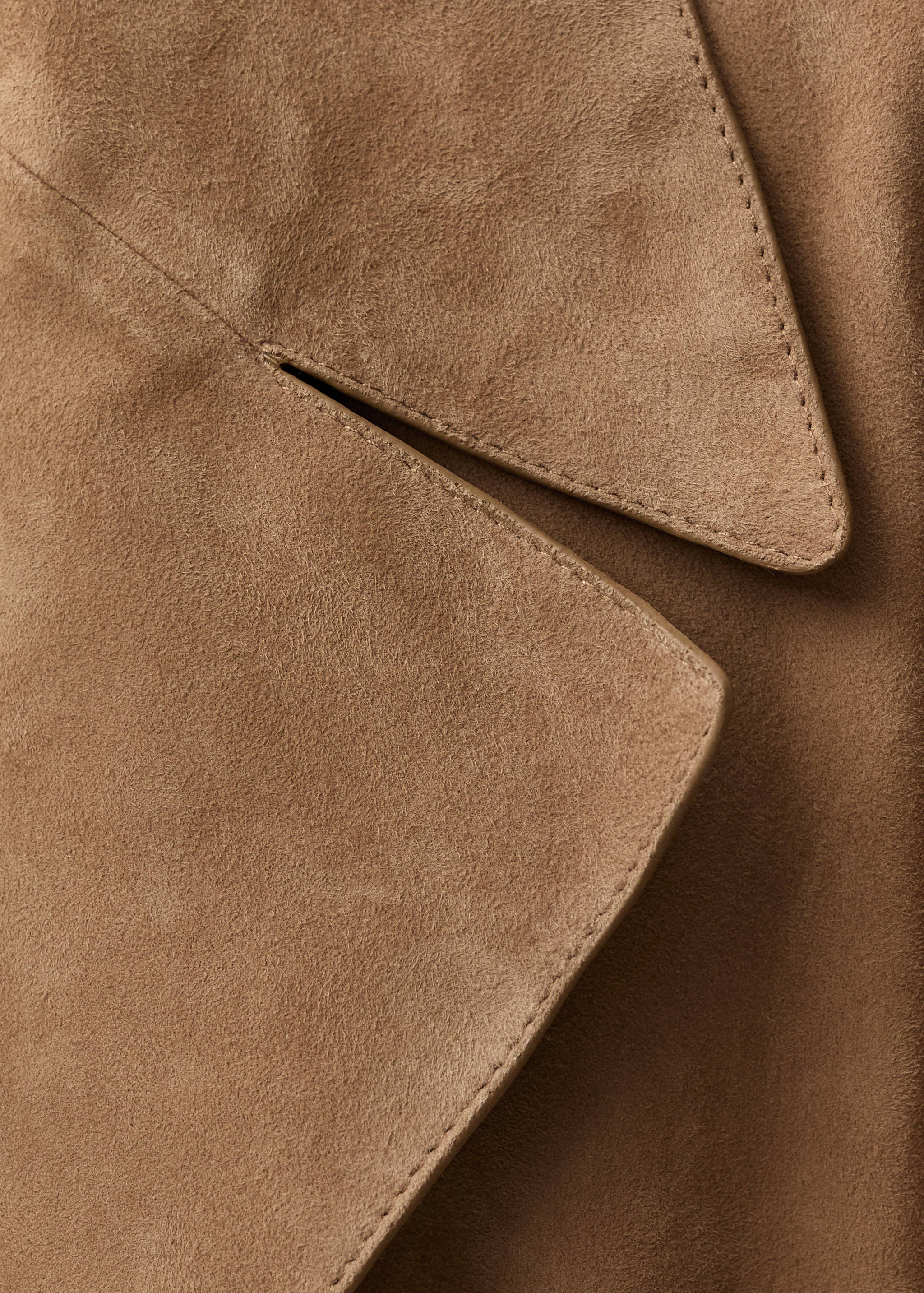 Belted suede trench coat - Details of the article 0
