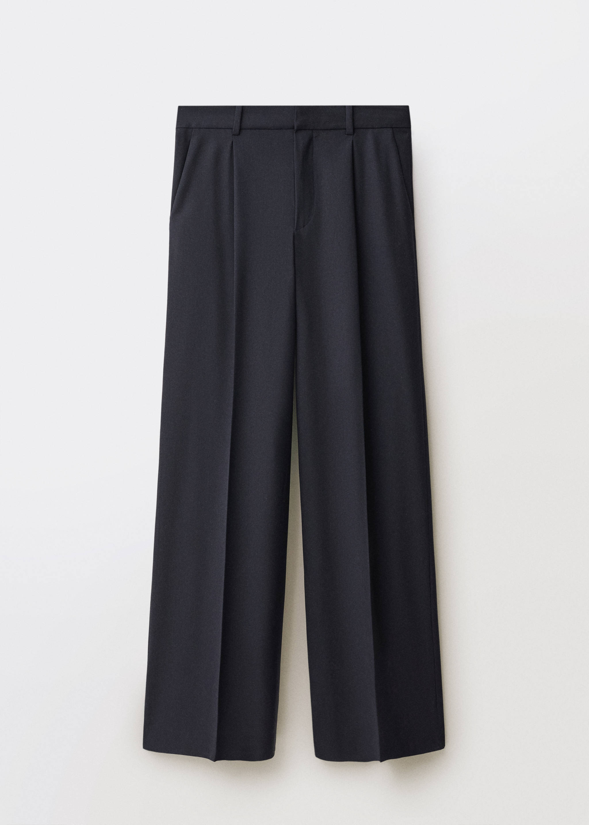 Wide leg wool-blend pleated pants - Article without model