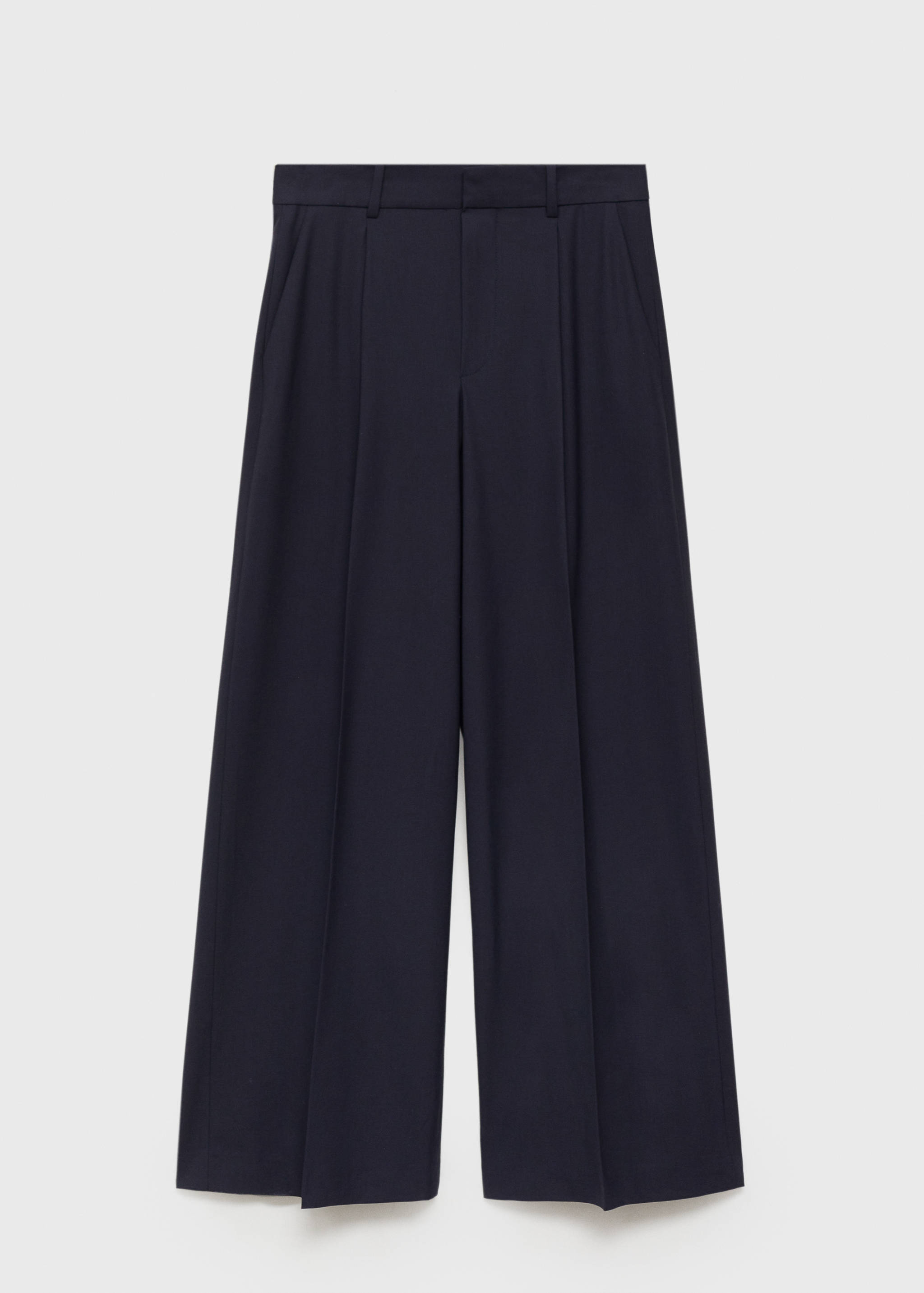 Wide leg wool-blend pleated pants - Article without model
