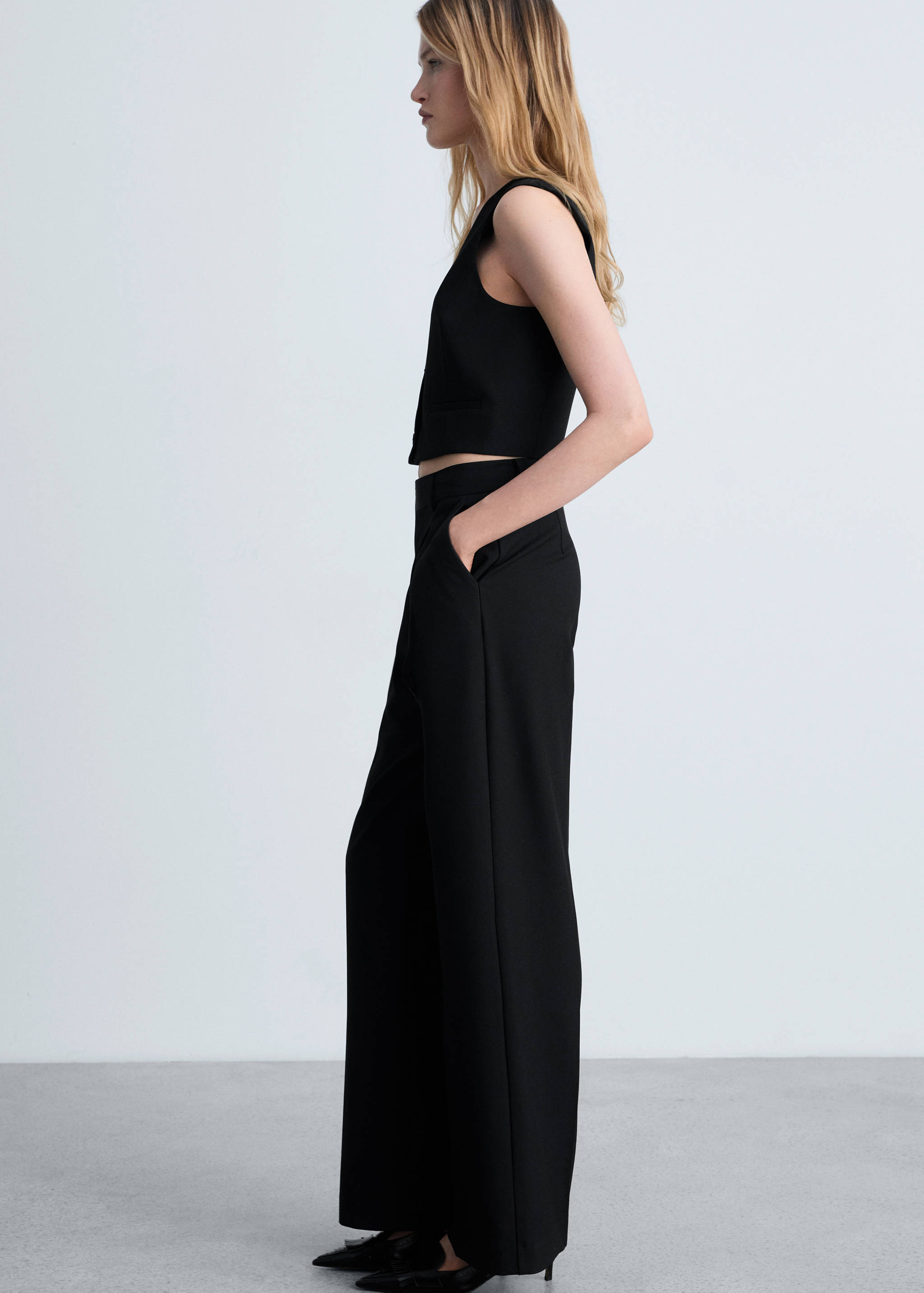 Straight suit trousers - Details of the article 2