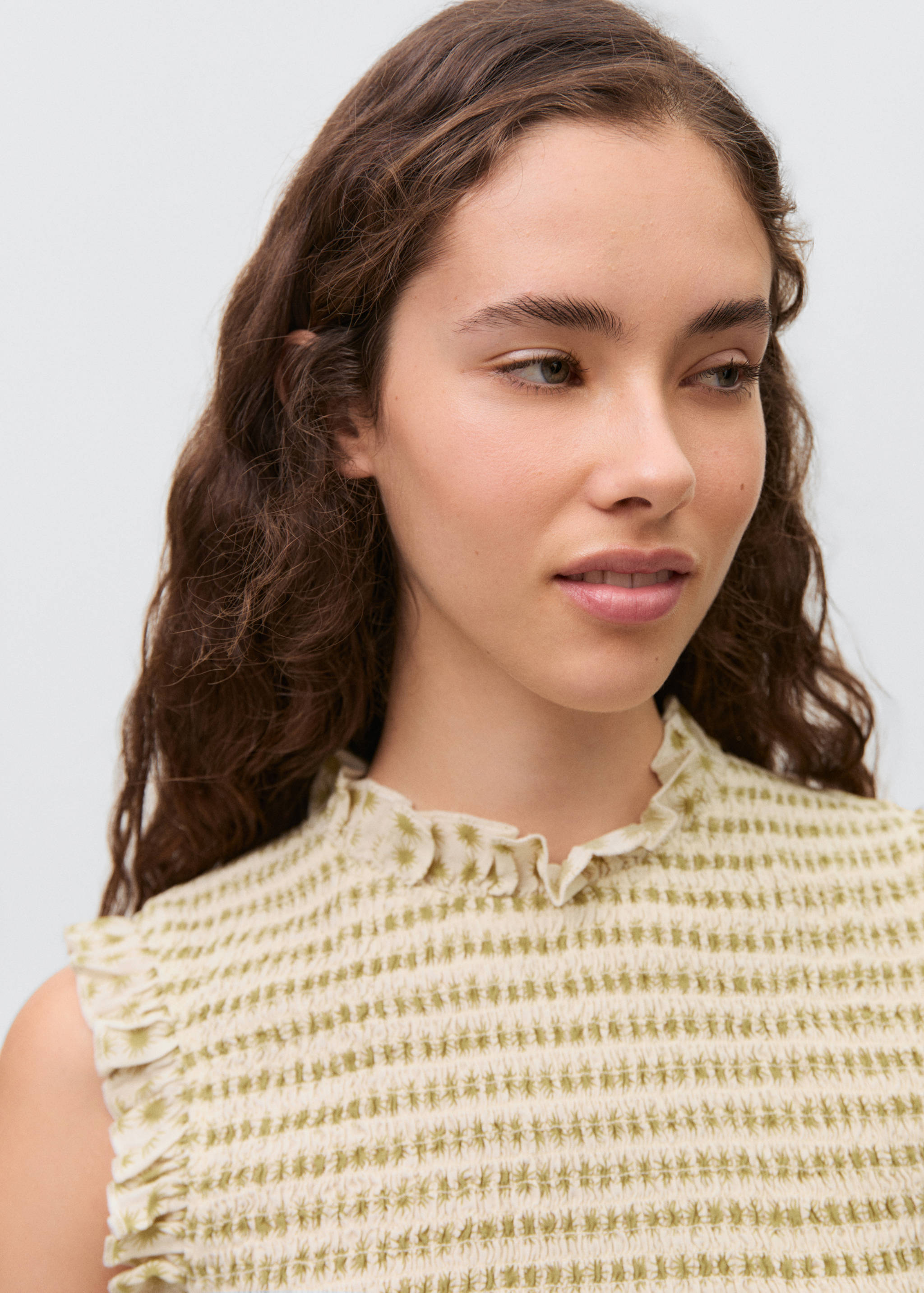 Ruffle printed top - Details of the article 1