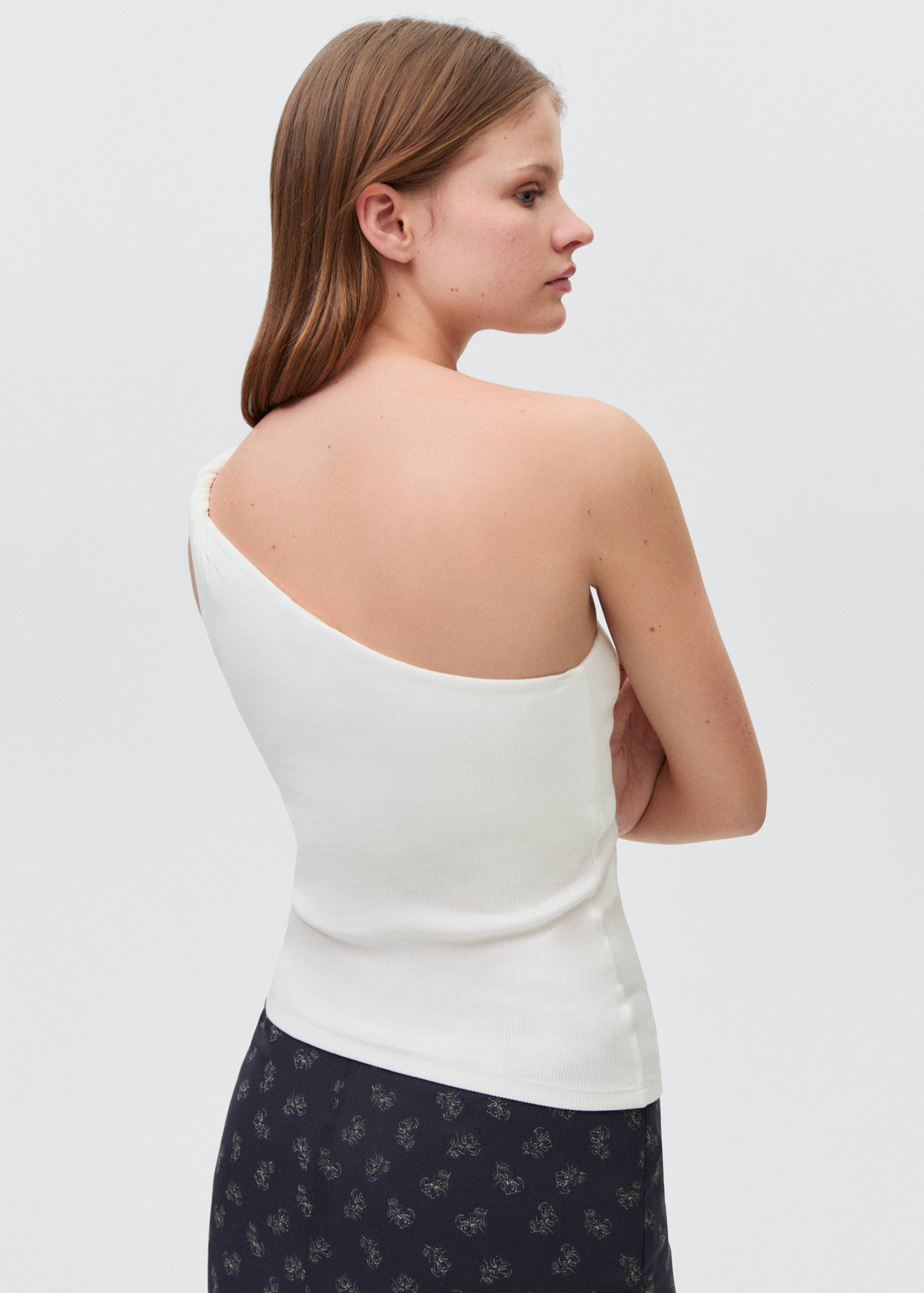 Asymmetrical cotton top - Reverse of the article