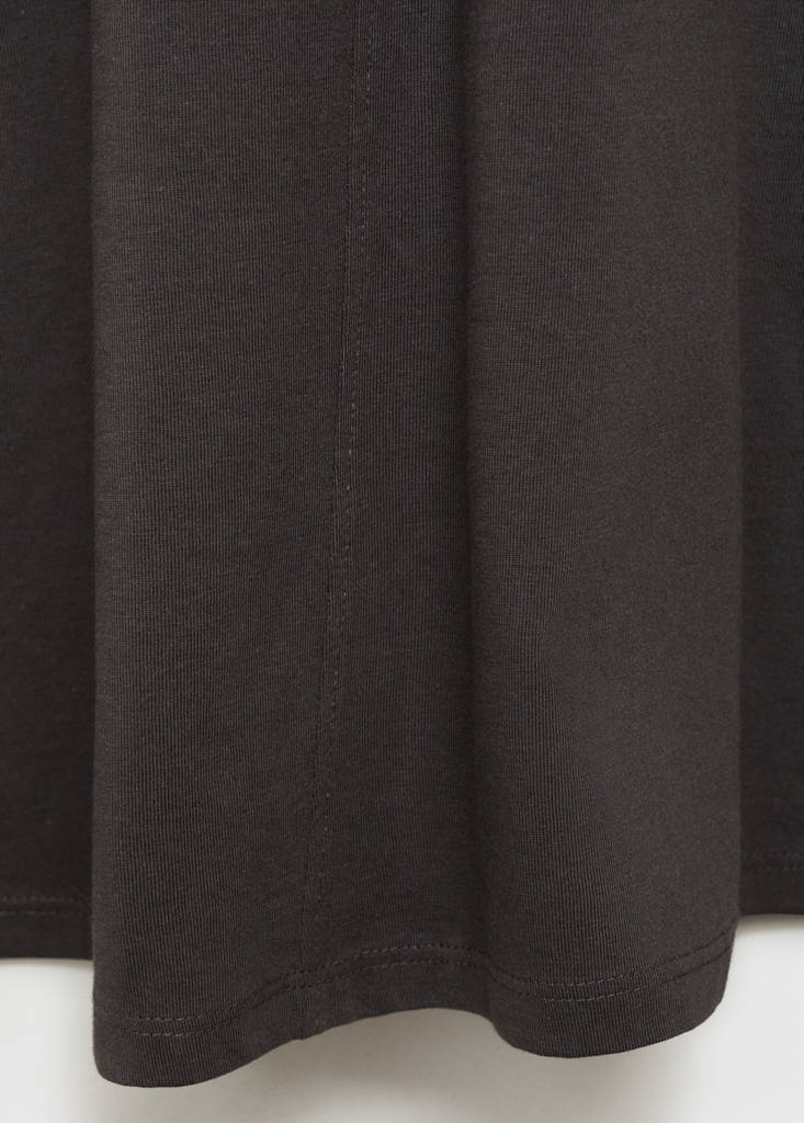 Sleeveless knitted dress — Charcoal