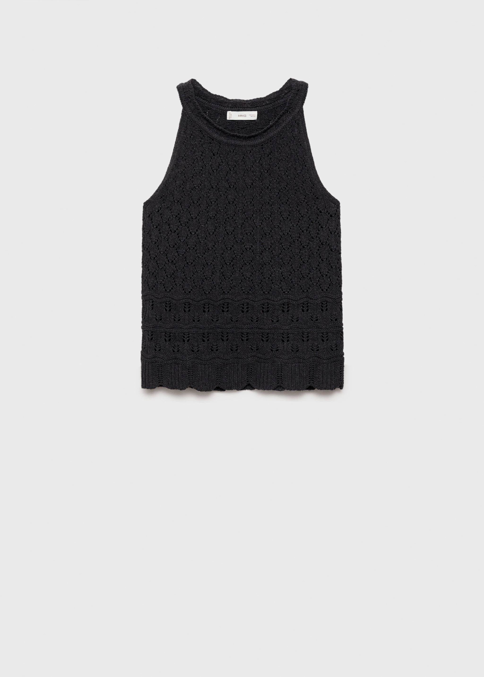 Топ со швейцарской вышивкой - Изделие без модели