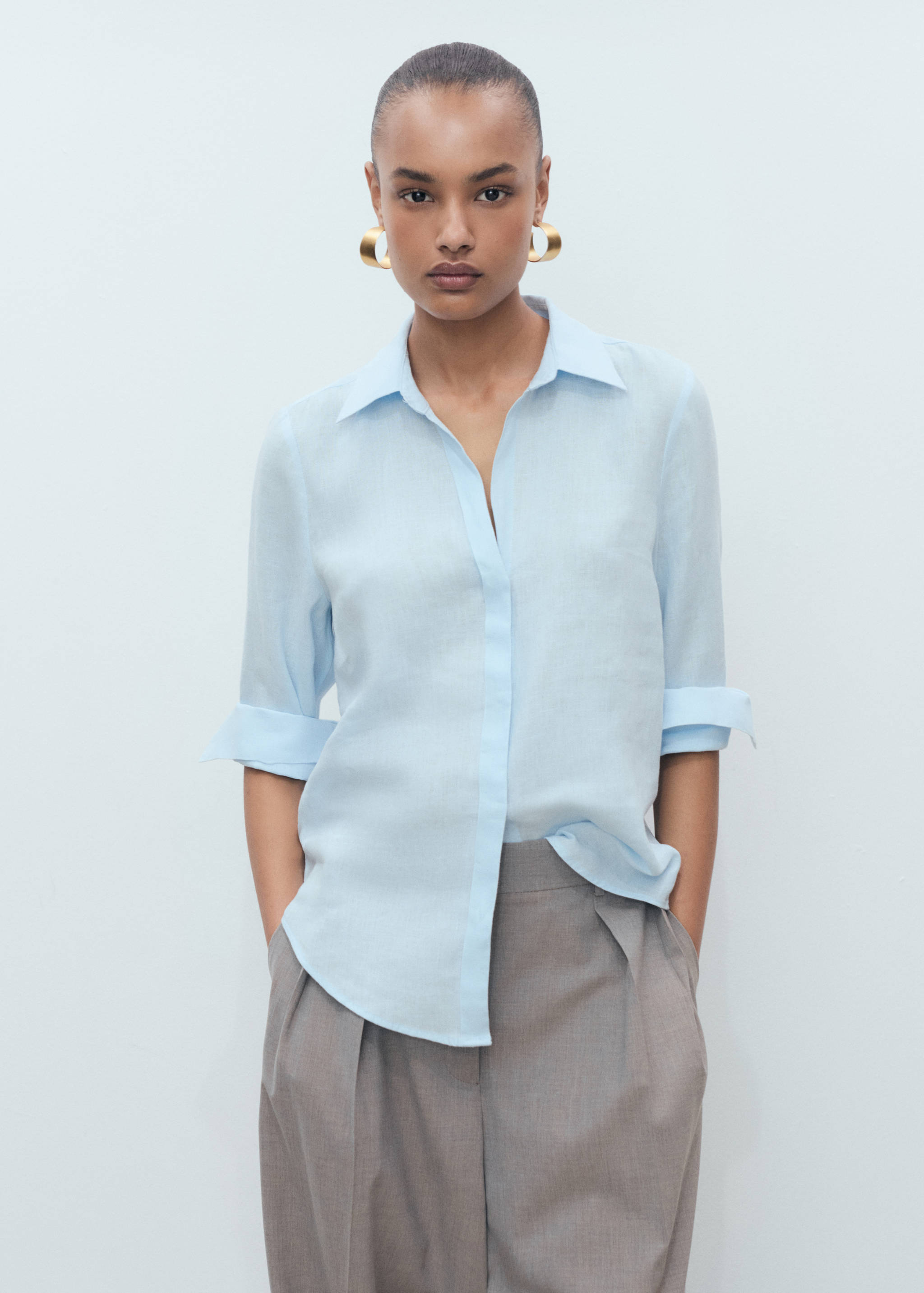 Linen 100% shirt - Medium plane