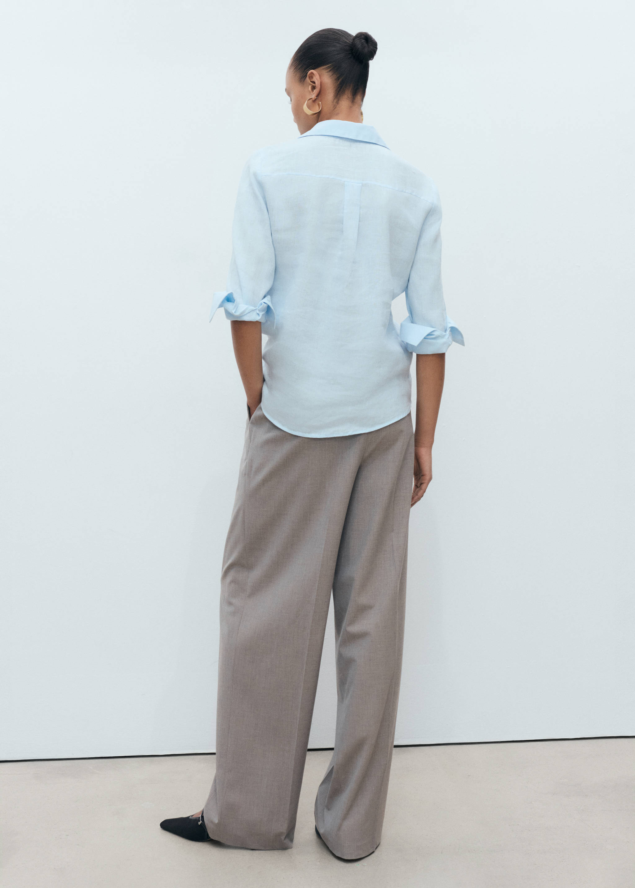 Linen 100% shirt - Reverse of the article