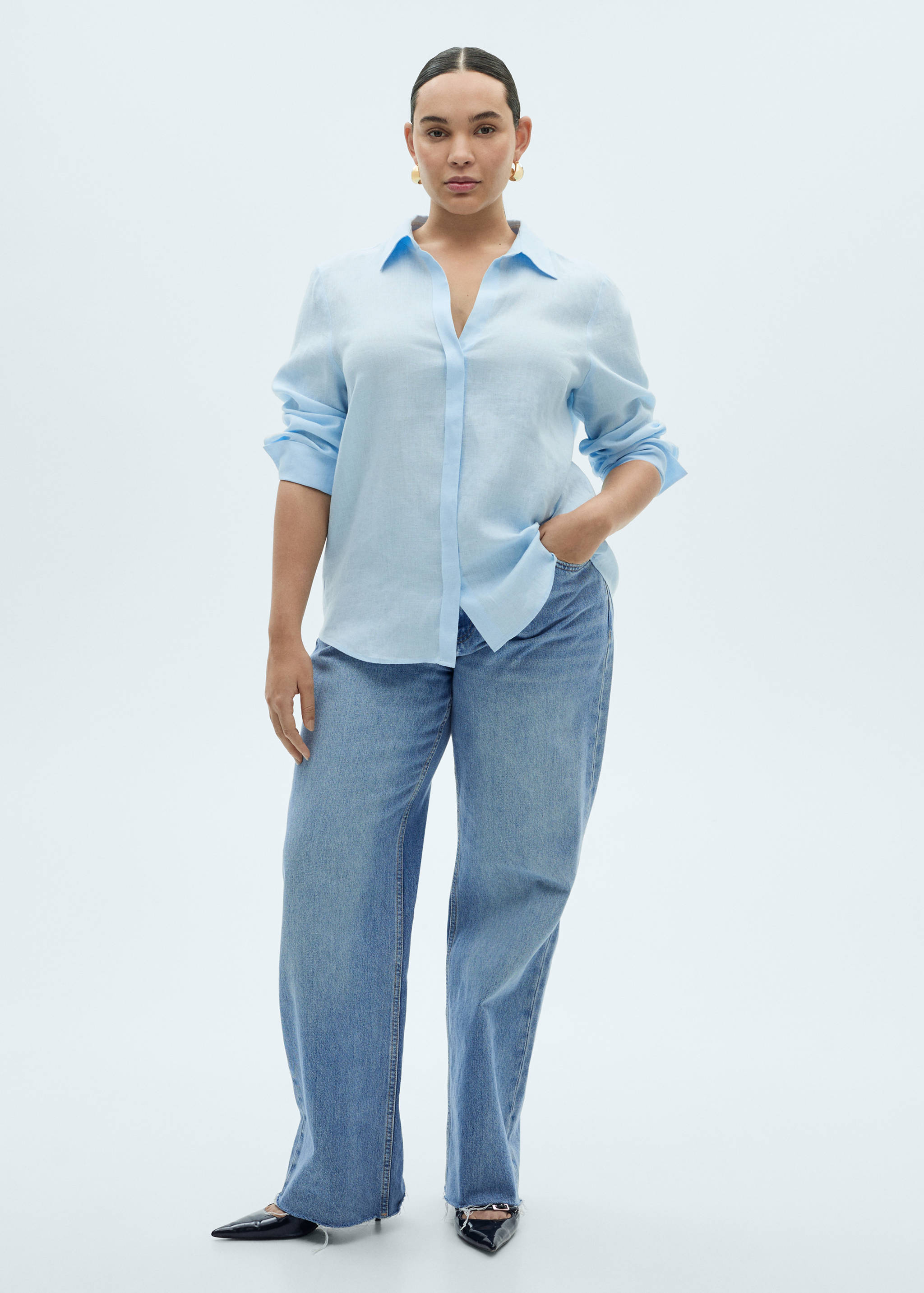 Linen 100% shirt - Details of the article 3