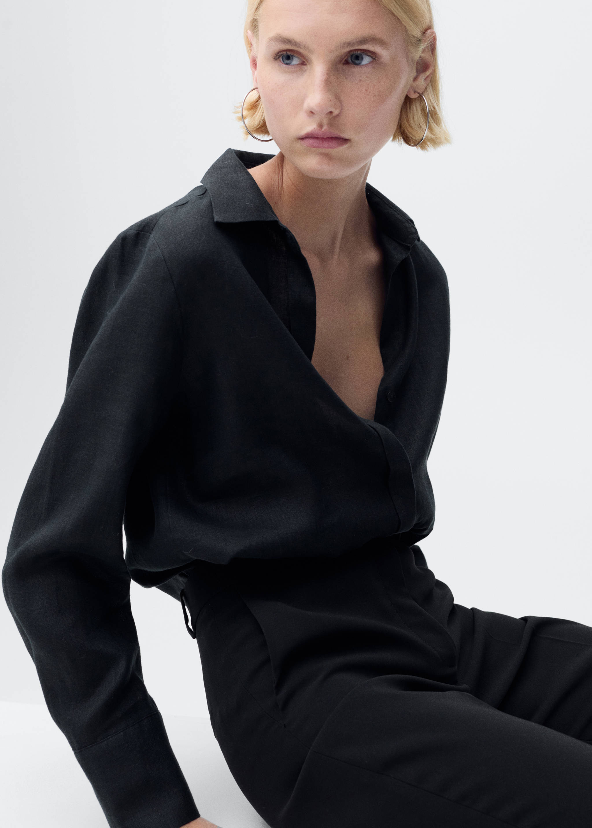 Linen 100% shirt - Details of the article 2