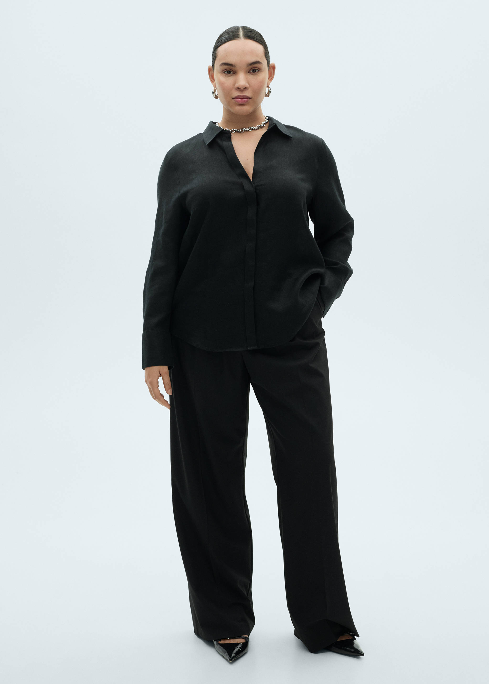 Linen 100% shirt - Details of the article 3