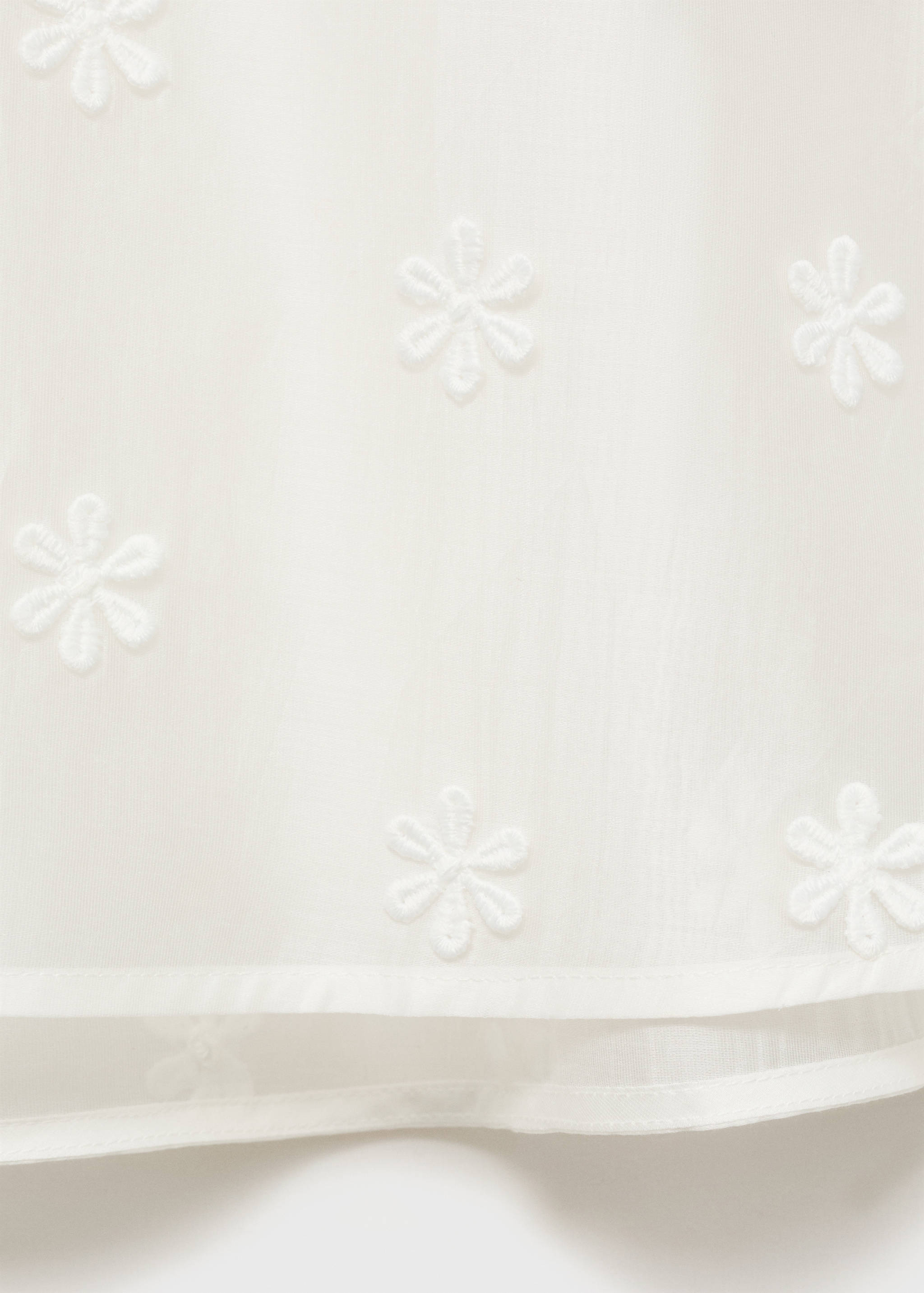 Semi-transparent lyocell shirt with flowers - Details of the article 0