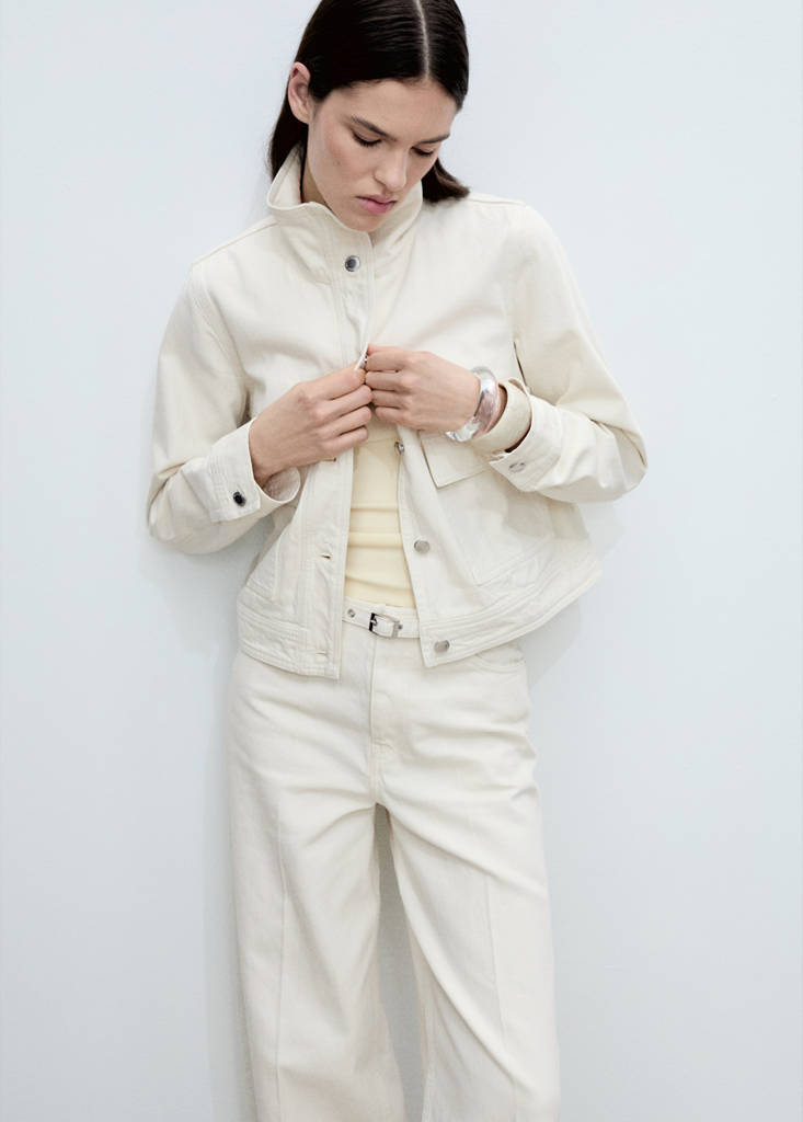 Wide leg jeans with belt — Off White