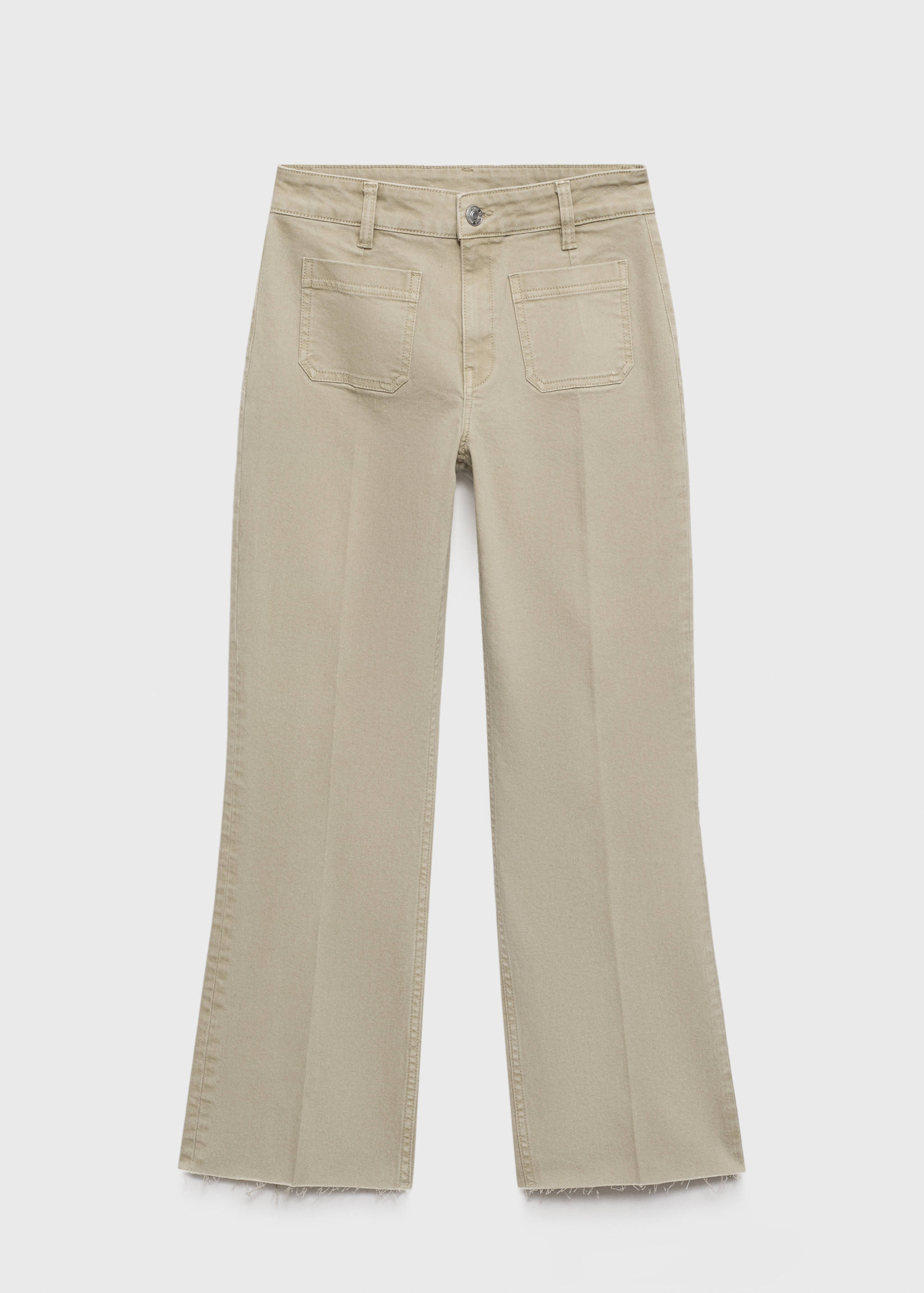 Flared cropped jeans with pockets - Article without model