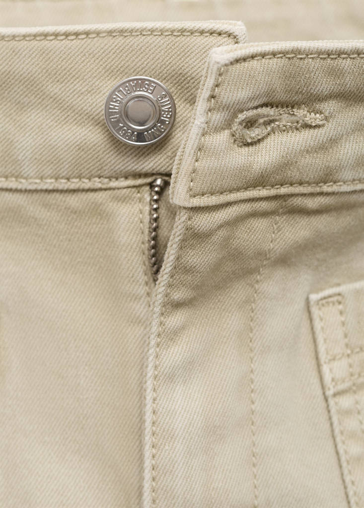 Flared cropped jeans with pockets — Pastel Green
