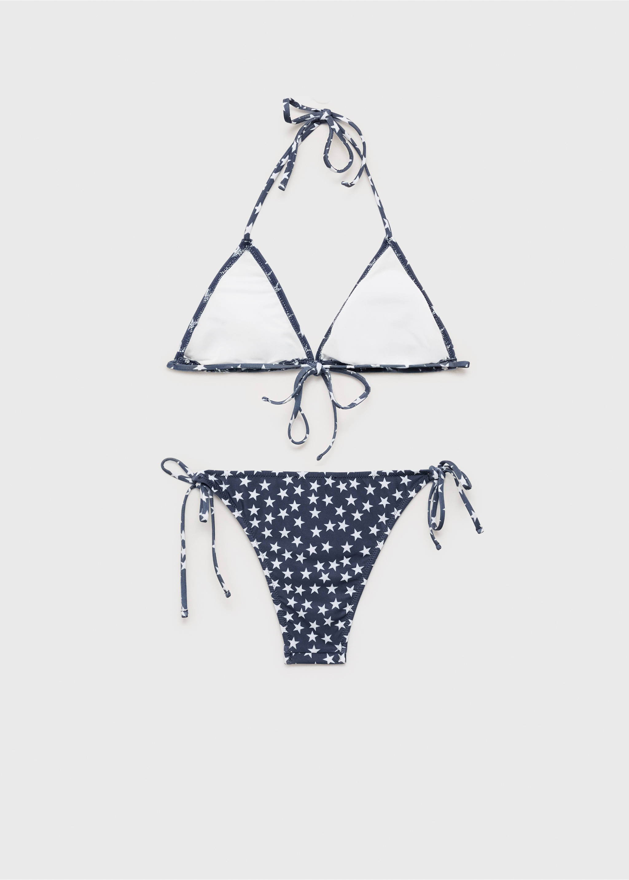 Stars print bikini - Details of the article 8, Charcoal. Ref: 87045745-00.