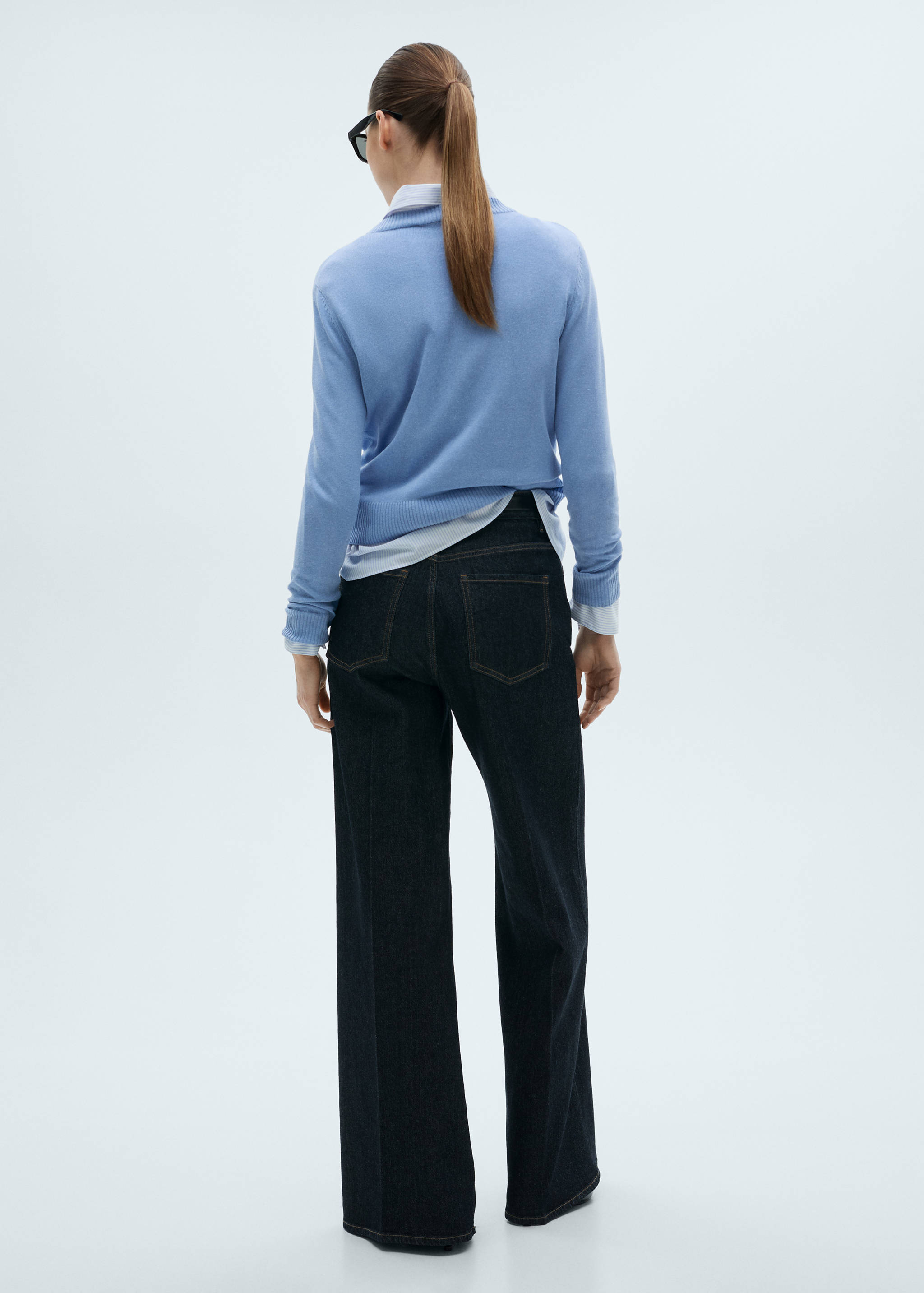 Pull maille lin mélangé - Verso de l’article