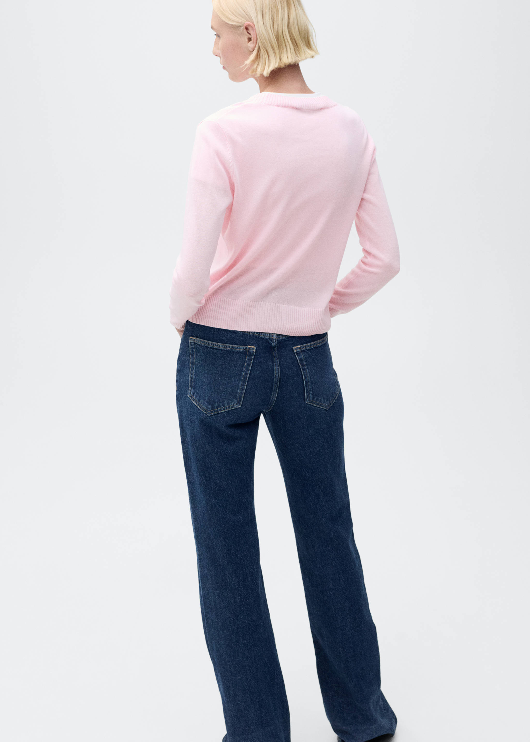 Pull maille lin mélangé - Verso de l’article