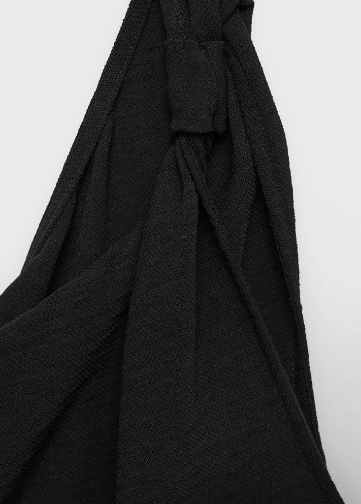 Long asymmetric dress — Black