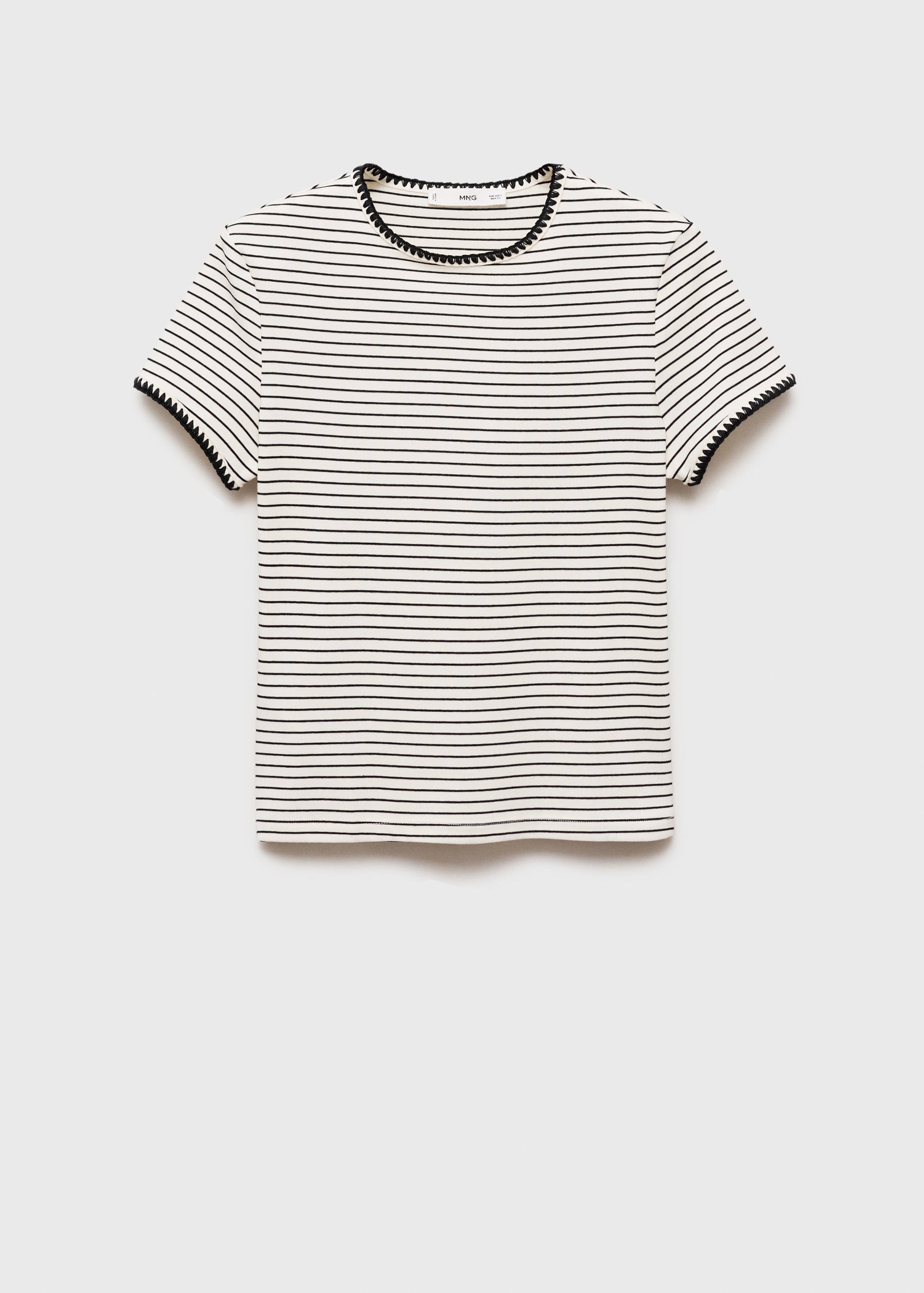 Cotton t-shirt with contrasting trim - Article without model
