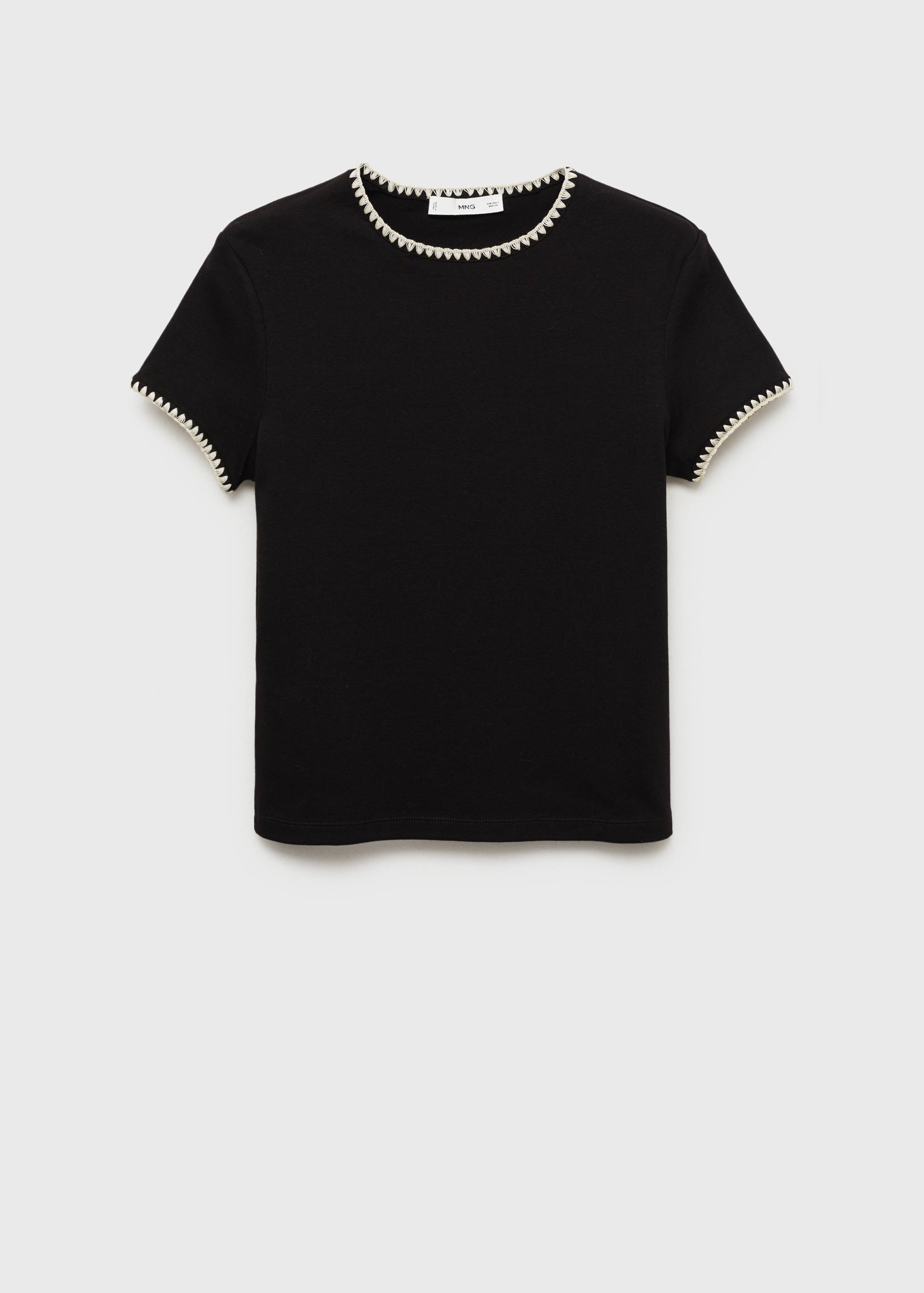 Cotton t-shirt with contrasting trim - Article without model