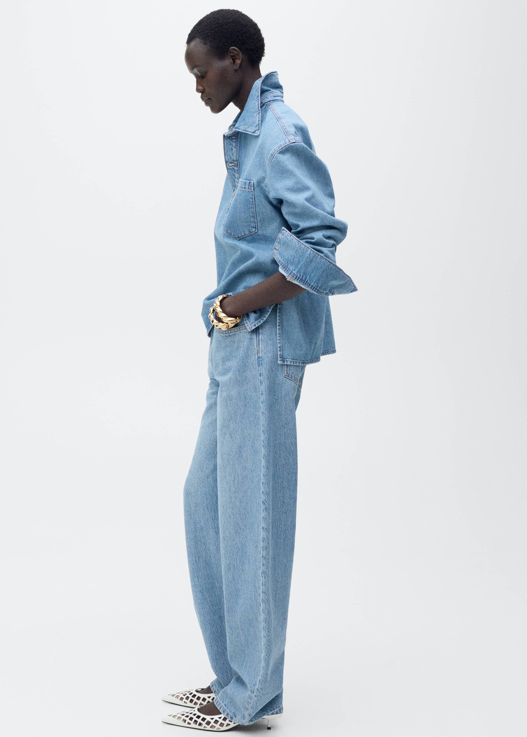 Denim blouse with pocket - Details of the article 6