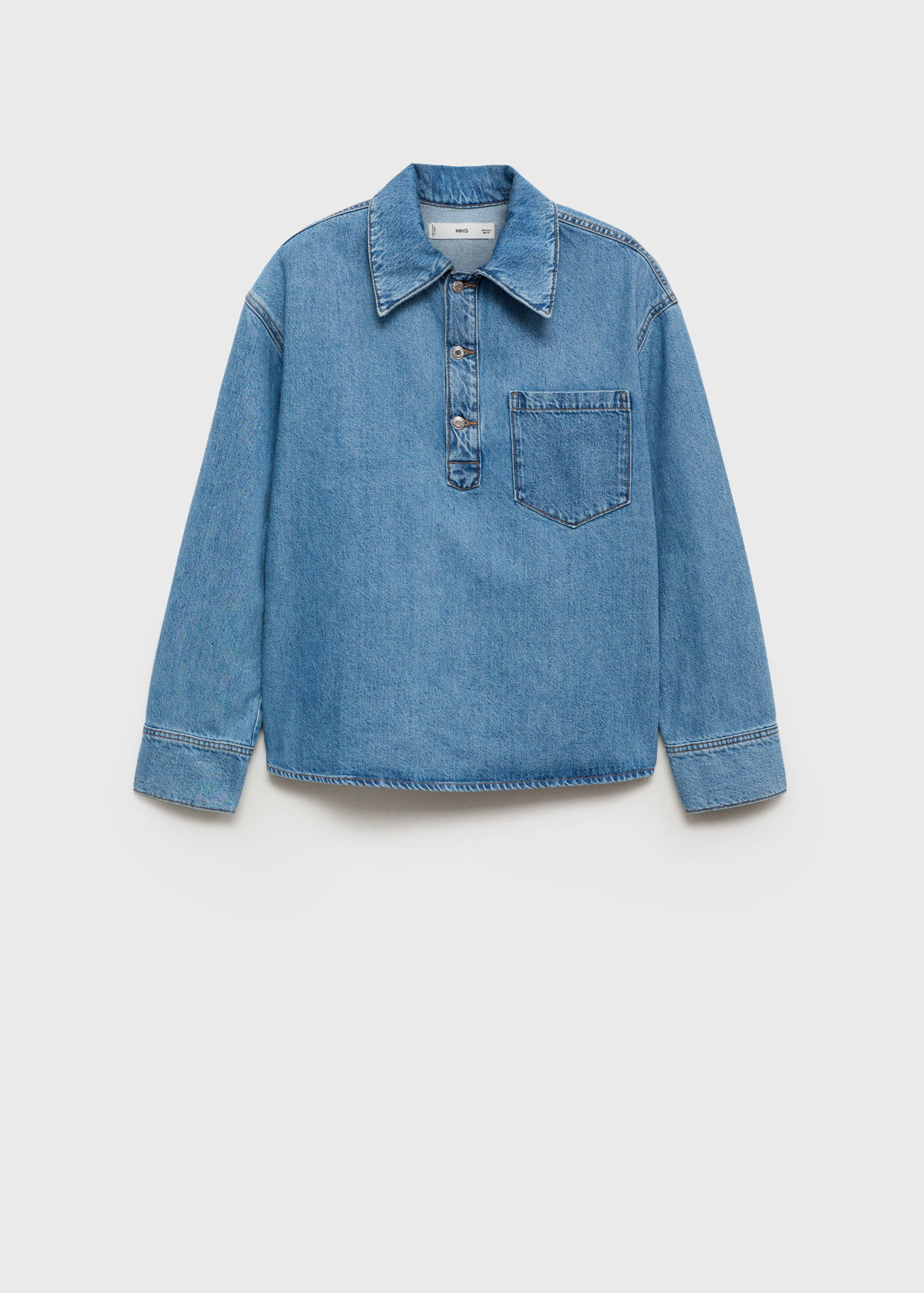 Denim blouse with pocket - Article without model