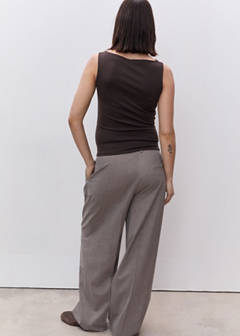 Ruched maternity top — Chocolate 3